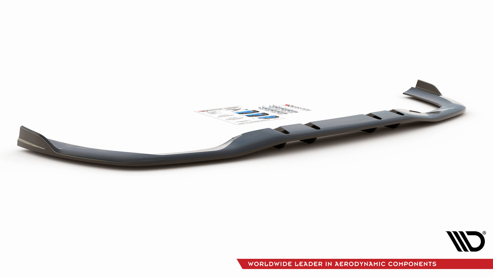 Street+ Mittlerer Diffusor RACE Heck Ansatz V.2 passend für Mercedes A 35 AMG Limousine V177 schwarz Hochglanz