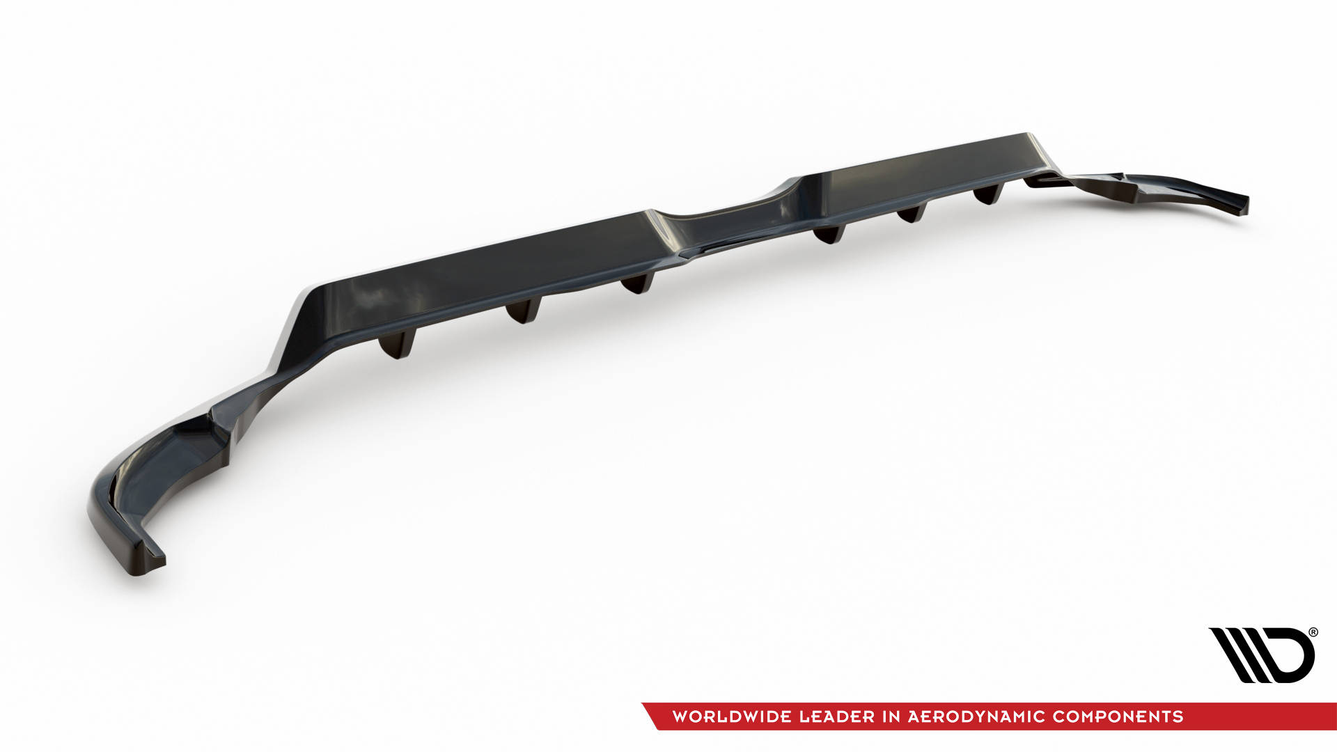 Street+ Mittlerer Diffusor RACE Heck Ansatz V.2 passend für Toyota Yaris Mk4 schwarz Hochglanz