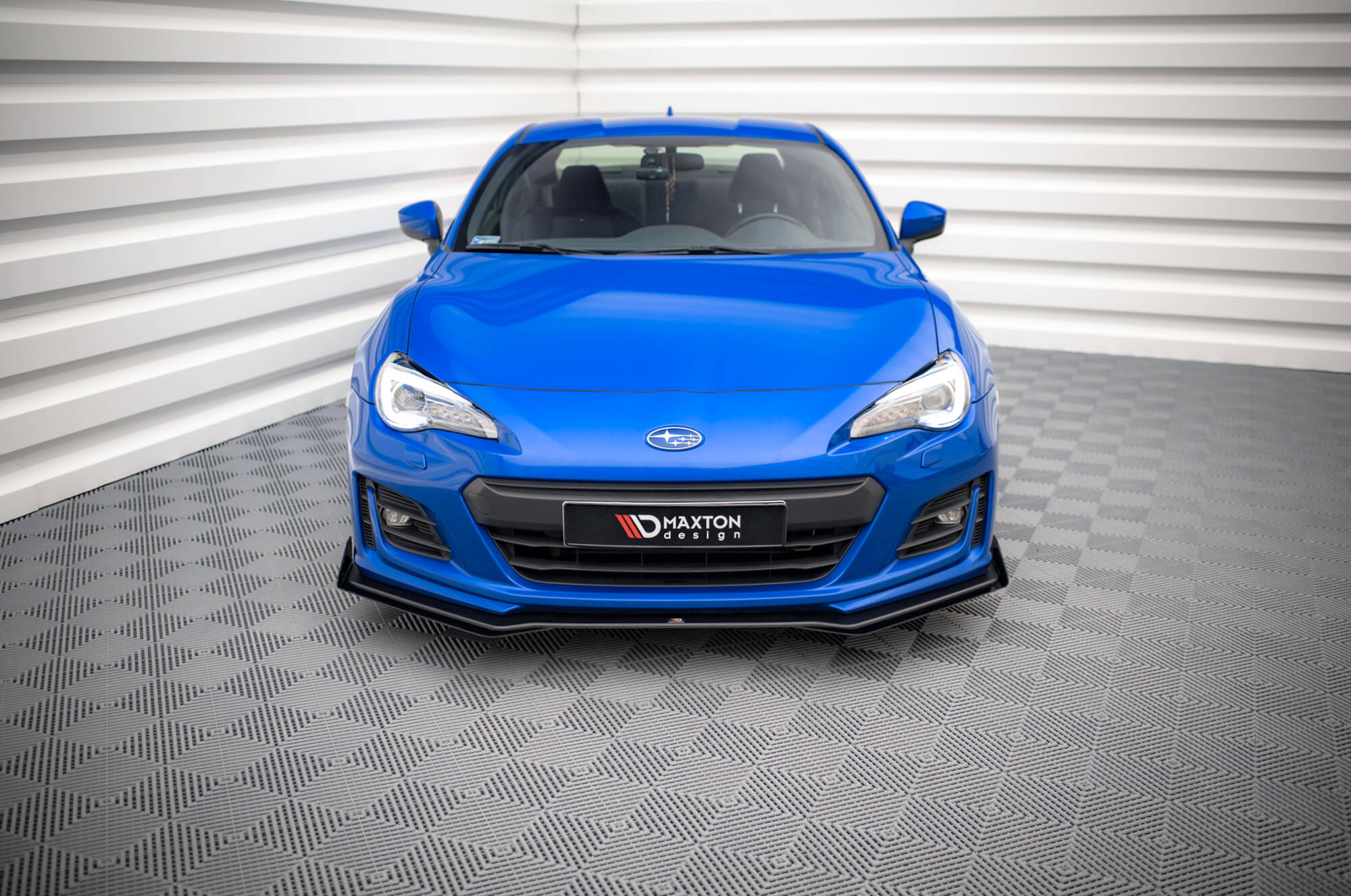 Street Pro Spoilerlippe Front Ansatz + Flaps V.1 passend für Subaru BRZ Mk1 FL schwarz Hochglanz
