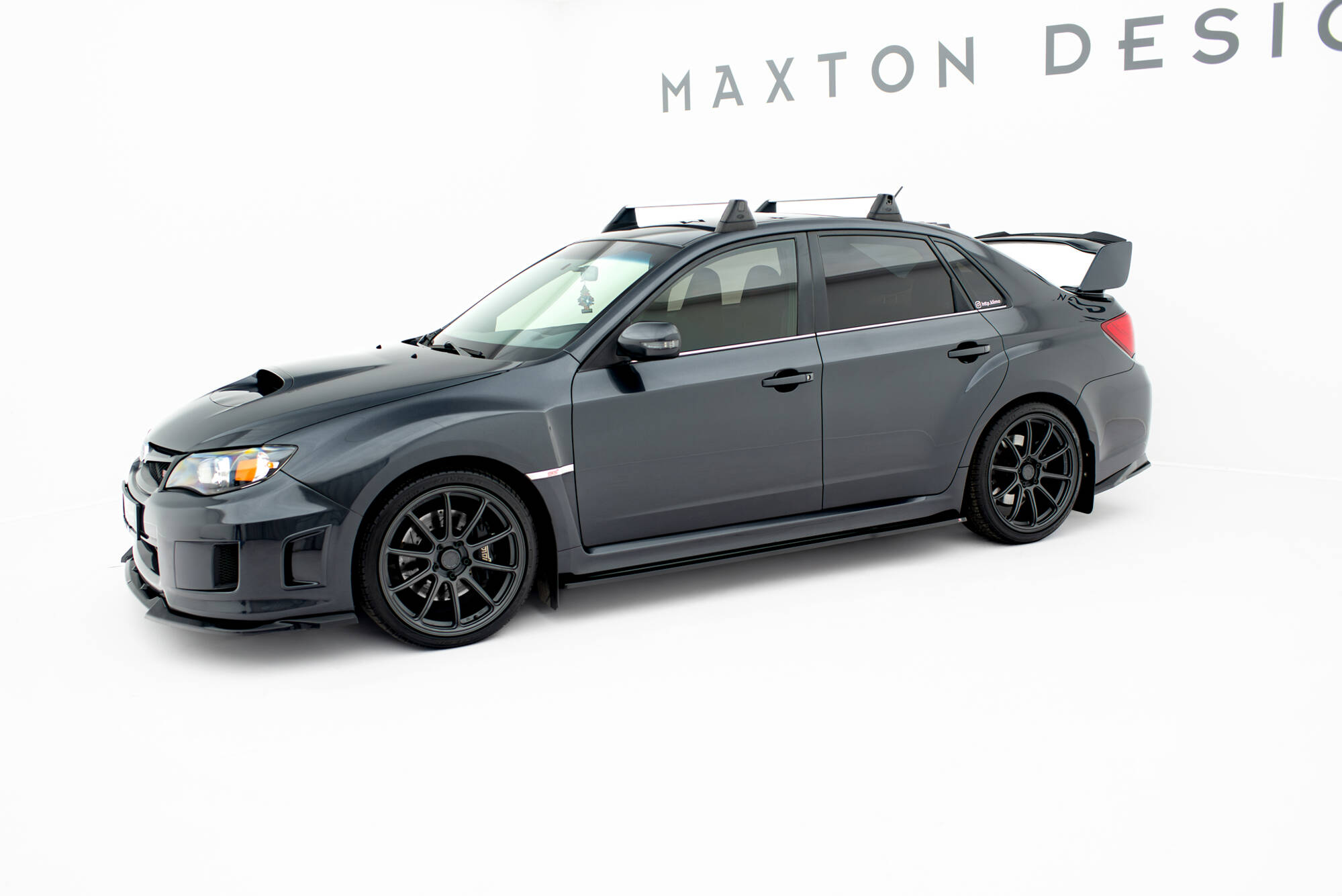 Street+ Seitenschweller Leisten V.1 passend für Subaru Impreza WRX STI Mk3 FL schwarz Hochglanz
