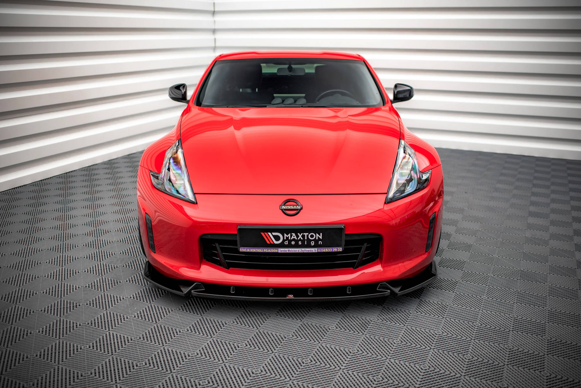 Street+ Spoilerlippe Front Ansatz V.3 passend für Nissan 370Z FL schwarz Hochglanz