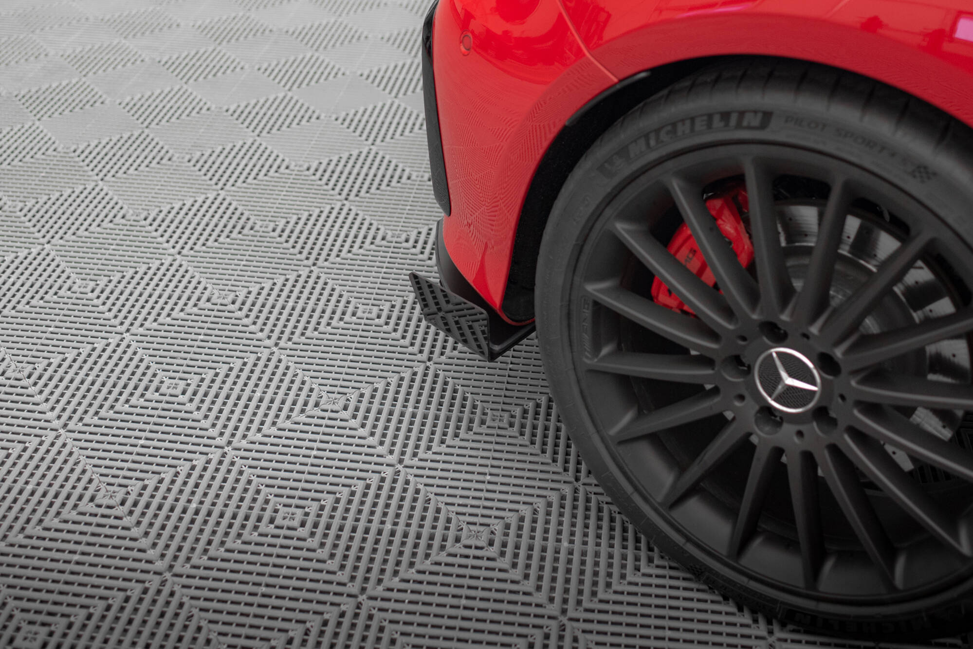 Street Pro Heck Ansatz Flaps passend für Mercedes A 45 AMG W176 FL schwarz Hochglanz