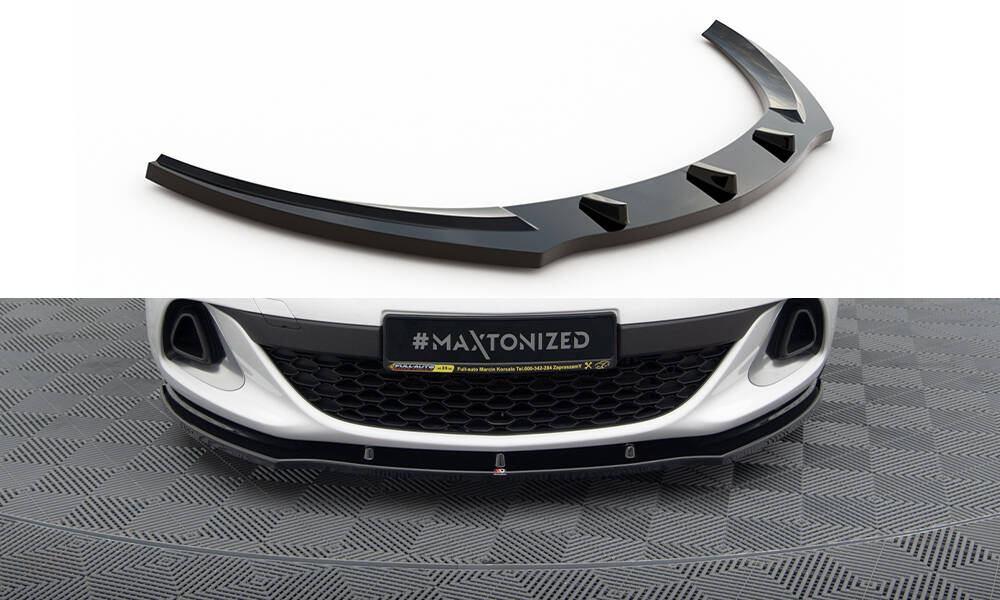 Street+ Spoilerlippe Front Ansatz passend für Opel Astra J OPC / VXR V.1 schwarz Hochglanz