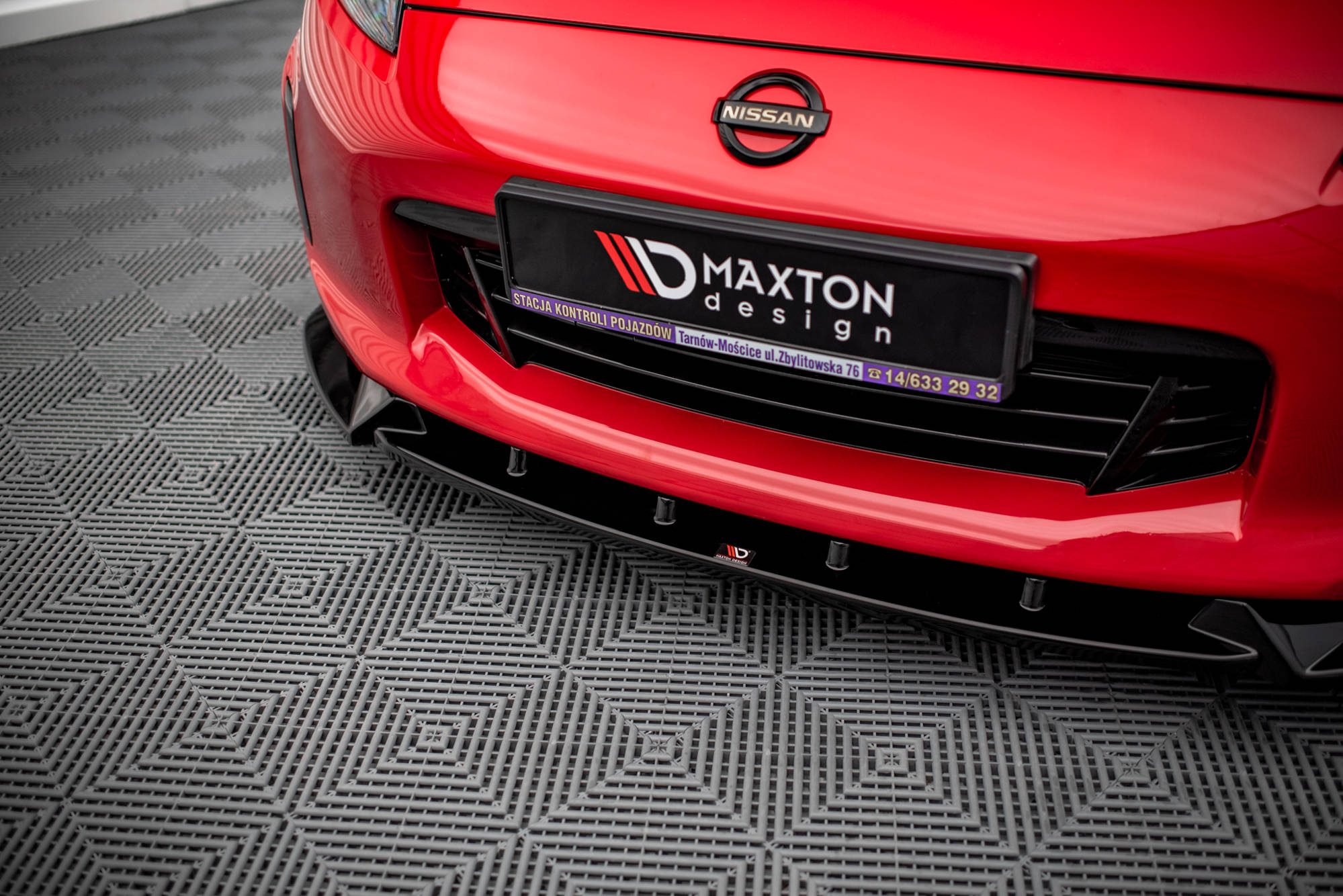Street+ Spoilerlippe Front Ansatz V.3 passend für Nissan 370Z FL schwarz Hochglanz