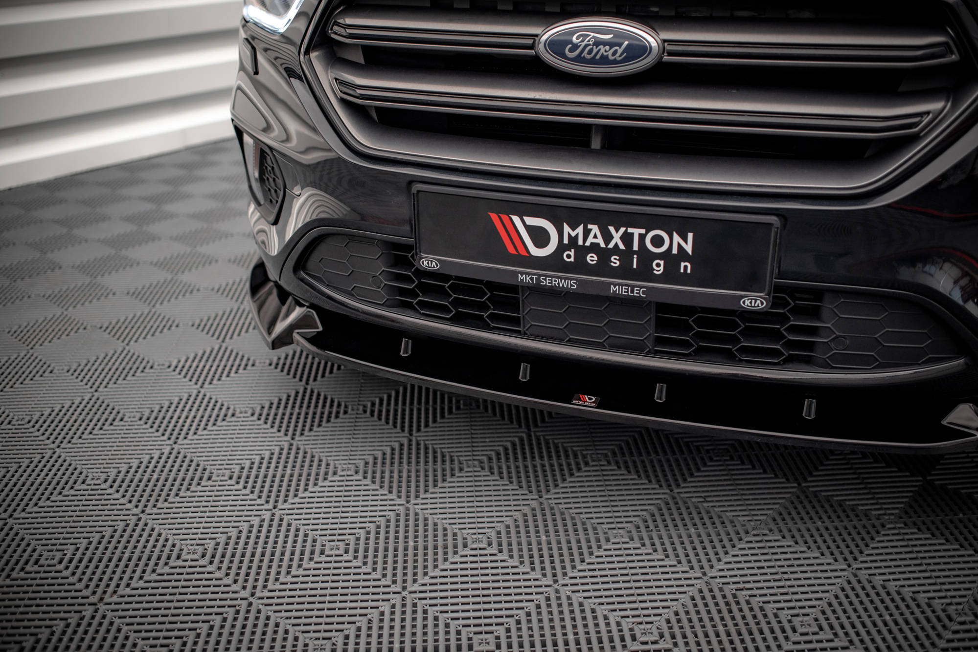 Street+ Spoilerlippe Front Ansatz V.2 passend für Ford Escape ST-Line Mk3 schwarz Hochglanz