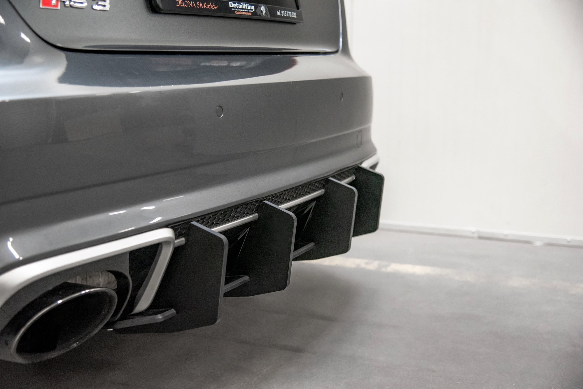 Street Pro Heckschürze Heck Ansatz Diffusor V.2 passend für Audi RS3 8V Sportback