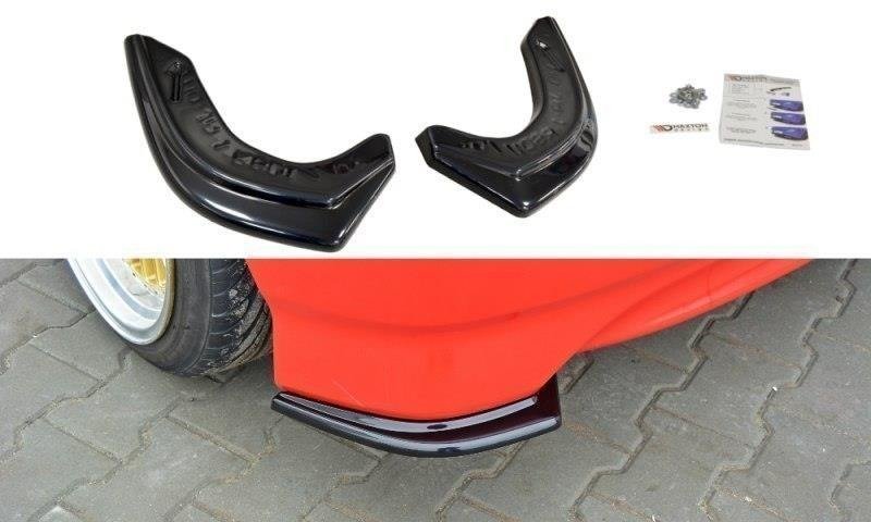 Street+ Heck Ansatz Flaps passend für Honda JAZZ MK1 schwarz Hochglanz