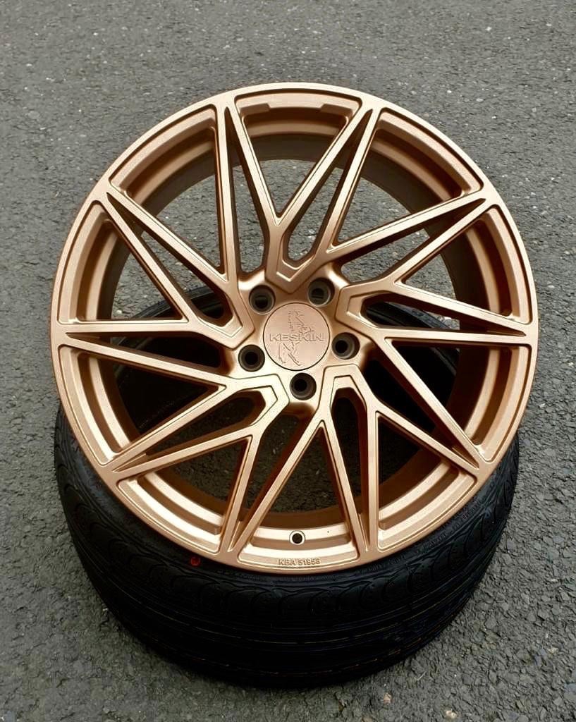 19 Zoll Keskin KT20 Felgen 5x112 gold für Mercedes A Klasse W176 W169