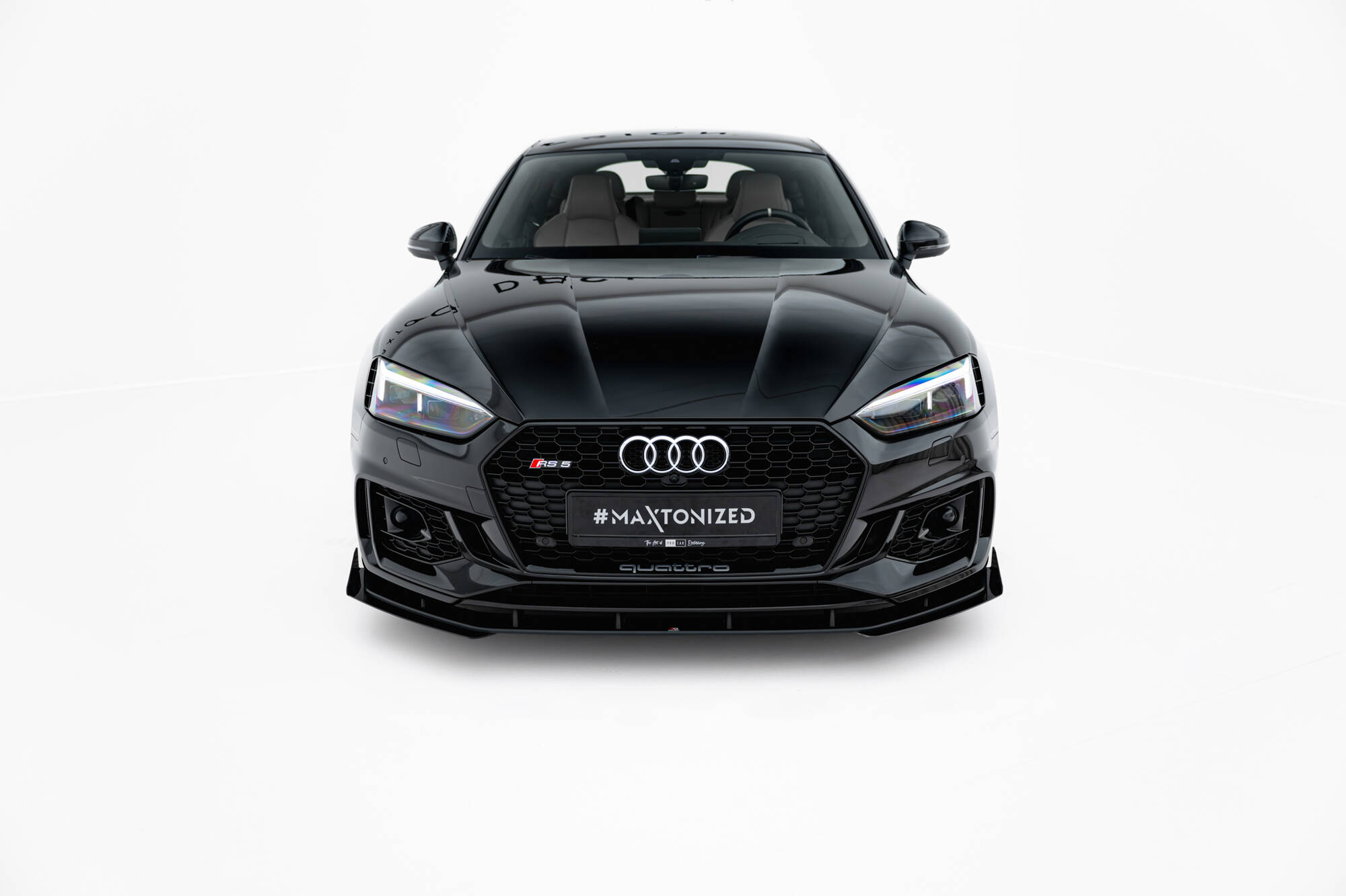 Front Stoßstange Flaps passend für Audi RS5 Coupe / Sportback F5 schwarz Hochglanz
