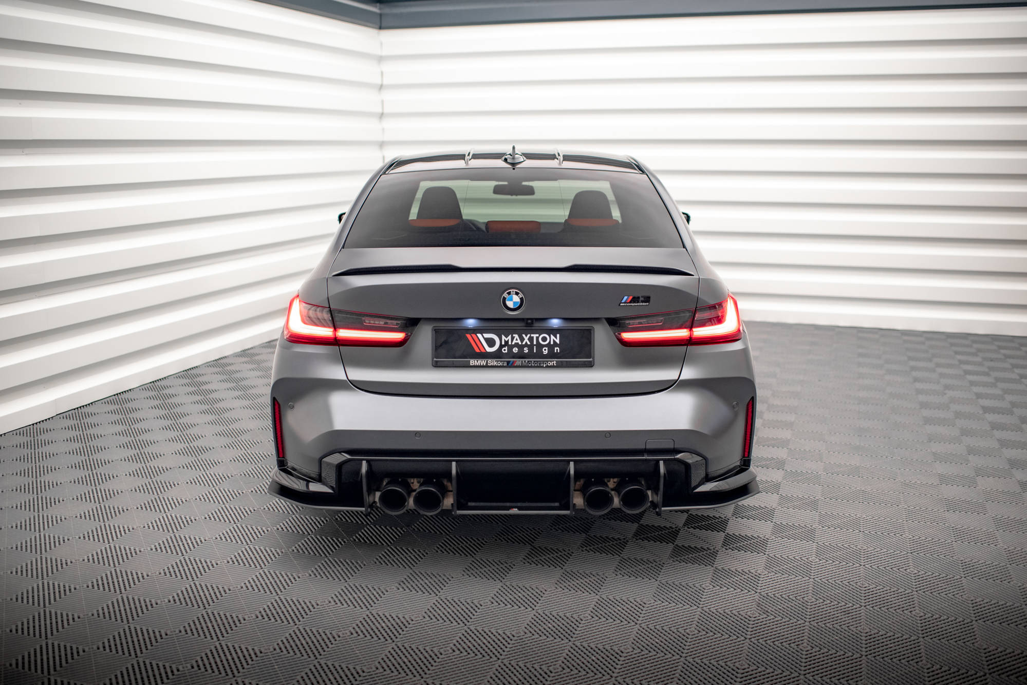 Street Pro Heckschürze Heck Ansatz Diffusor passend für BMW M3 Limousine / Touring G80 / G81