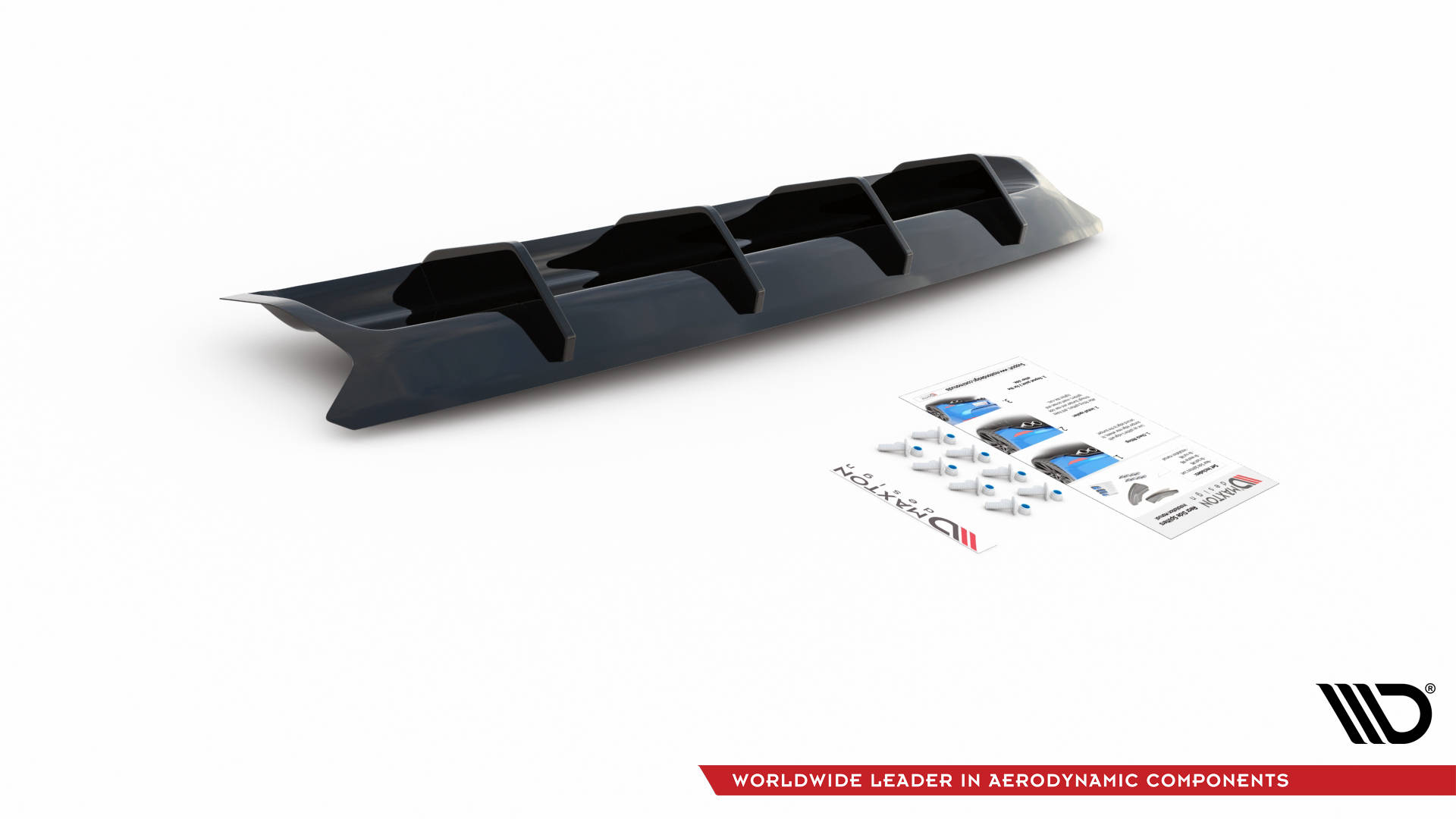 Street+ Heck Ansatz Diffusor passend für VW Touareg R-line Mk3 schwarz Hochglanz
