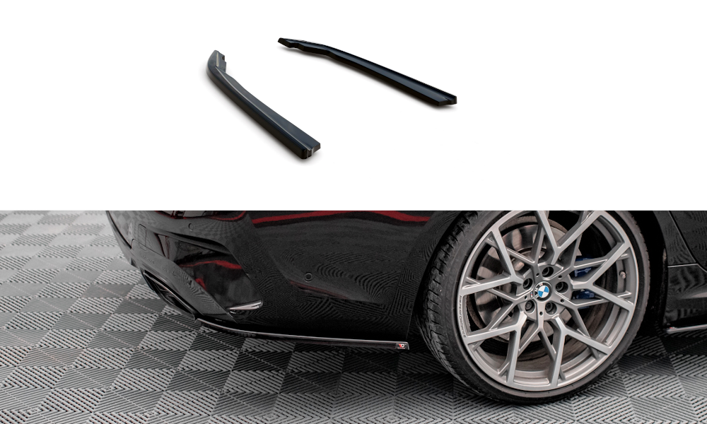 Street+ Heck Ansatz Flaps V.4 passend für BMW M340i G20 / G21 schwarz Hochglanz