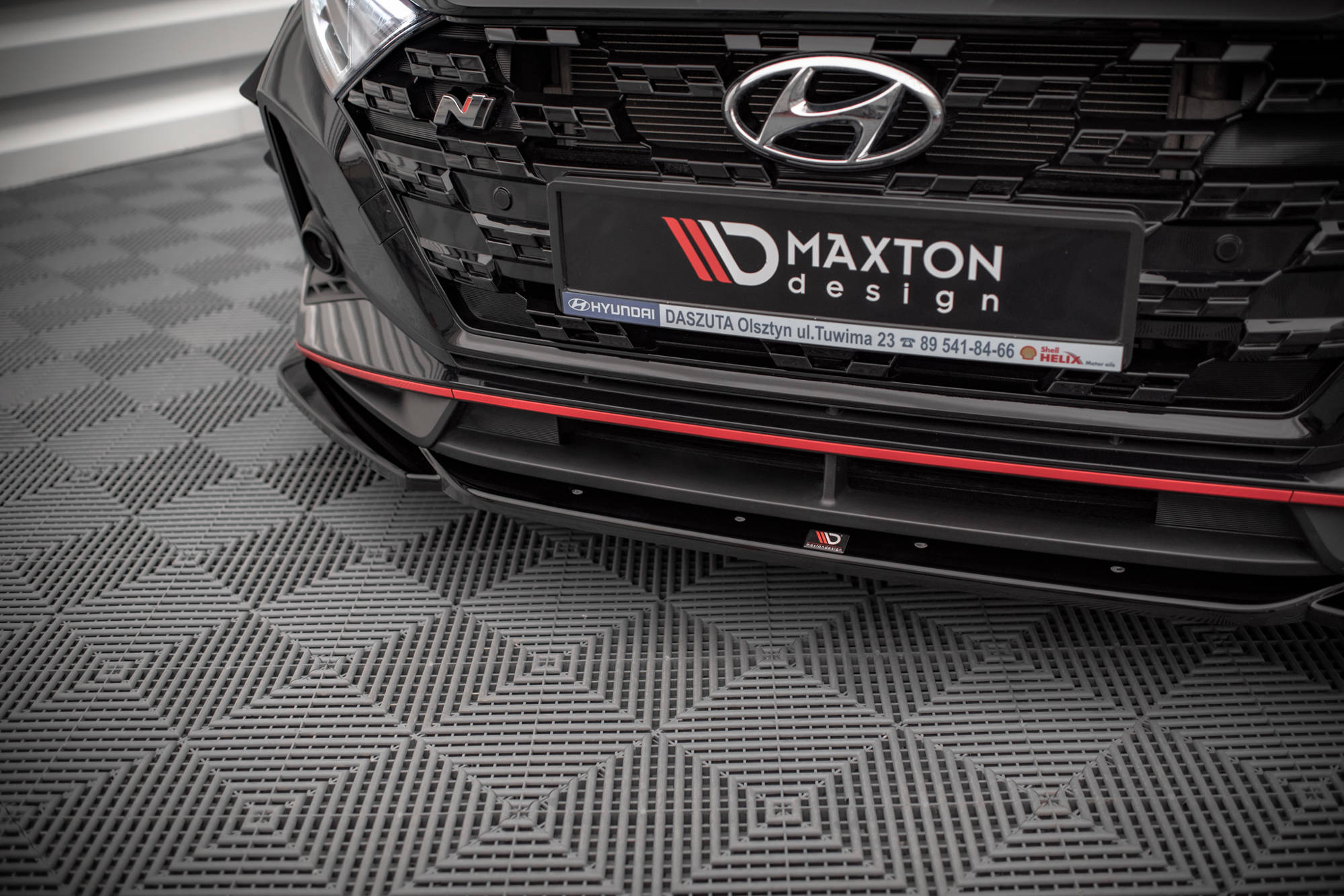 Street+ Spoilerlippe Front Ansatz V.3 passend für Hyundai I20 N Mk3 schwarz Hochglanz