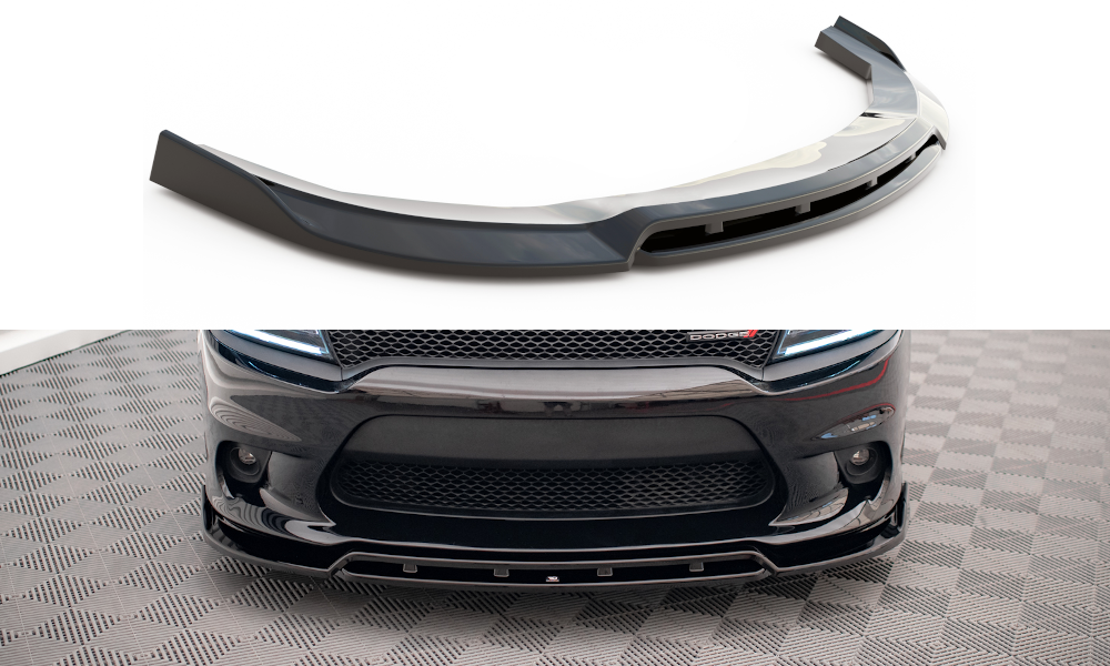 Street+ Spoilerlippe Front Ansatz V.1 passend für Dodge Charger SRT Mk7 FL schwarz Hochglanz