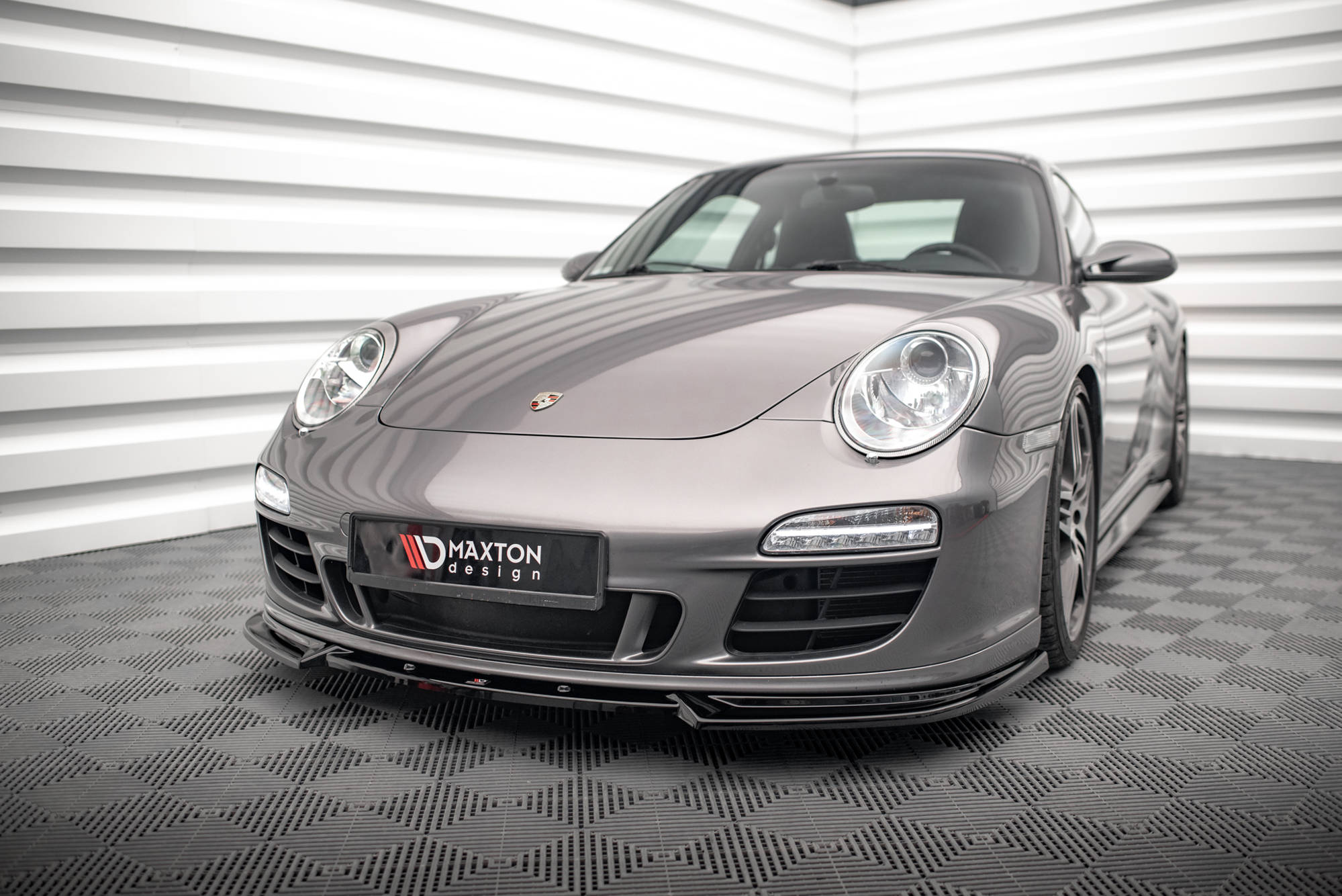 Street+ Spoilerlippe Front Ansatz V.2 passend für Porsche 911 Carrera GTS 997 FL schwarz Hochglanz
