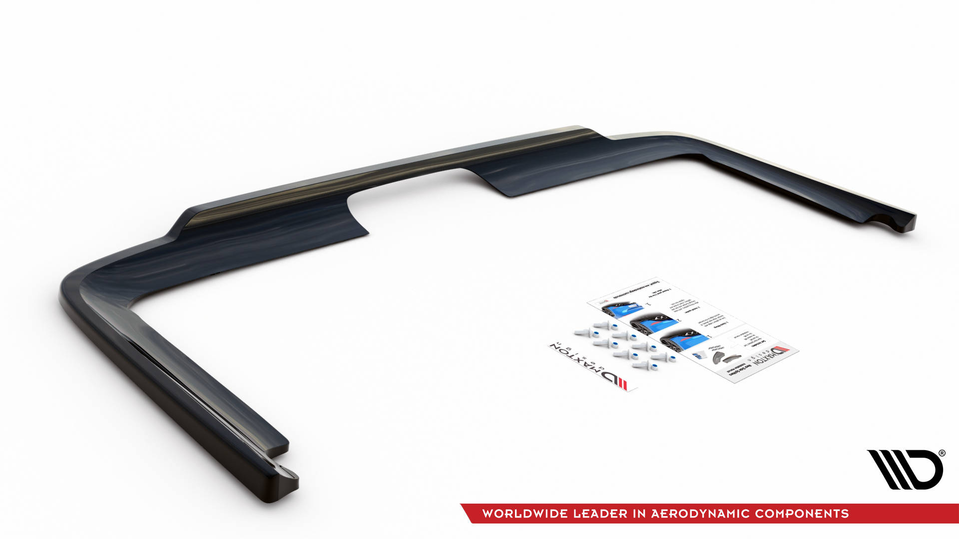 Street+ Mittlerer Diffusor RACE Heck Ansatz passend für Mercedes Vito Extra Long W447 schwarz Hochglanz
