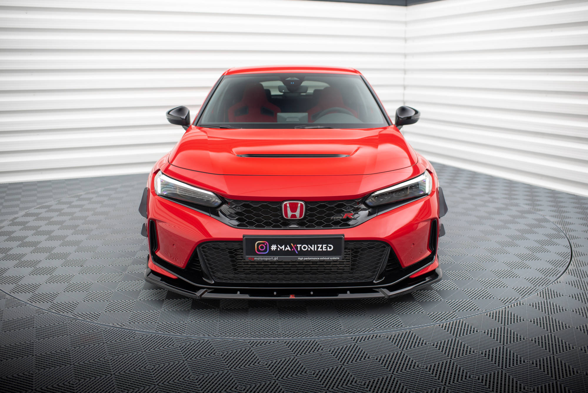 Street+ Spoilerlippe Front Ansatz V.2 passend für Honda Civic Type-R Mk 11 schwarz Hochglanz