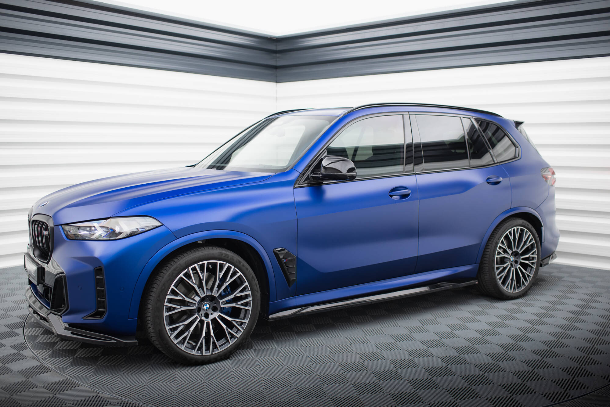 Street+ Seitenschweller Leisten V.1 passend für BMW X5 M-Paket G05 FL schwarz Hochglanz
