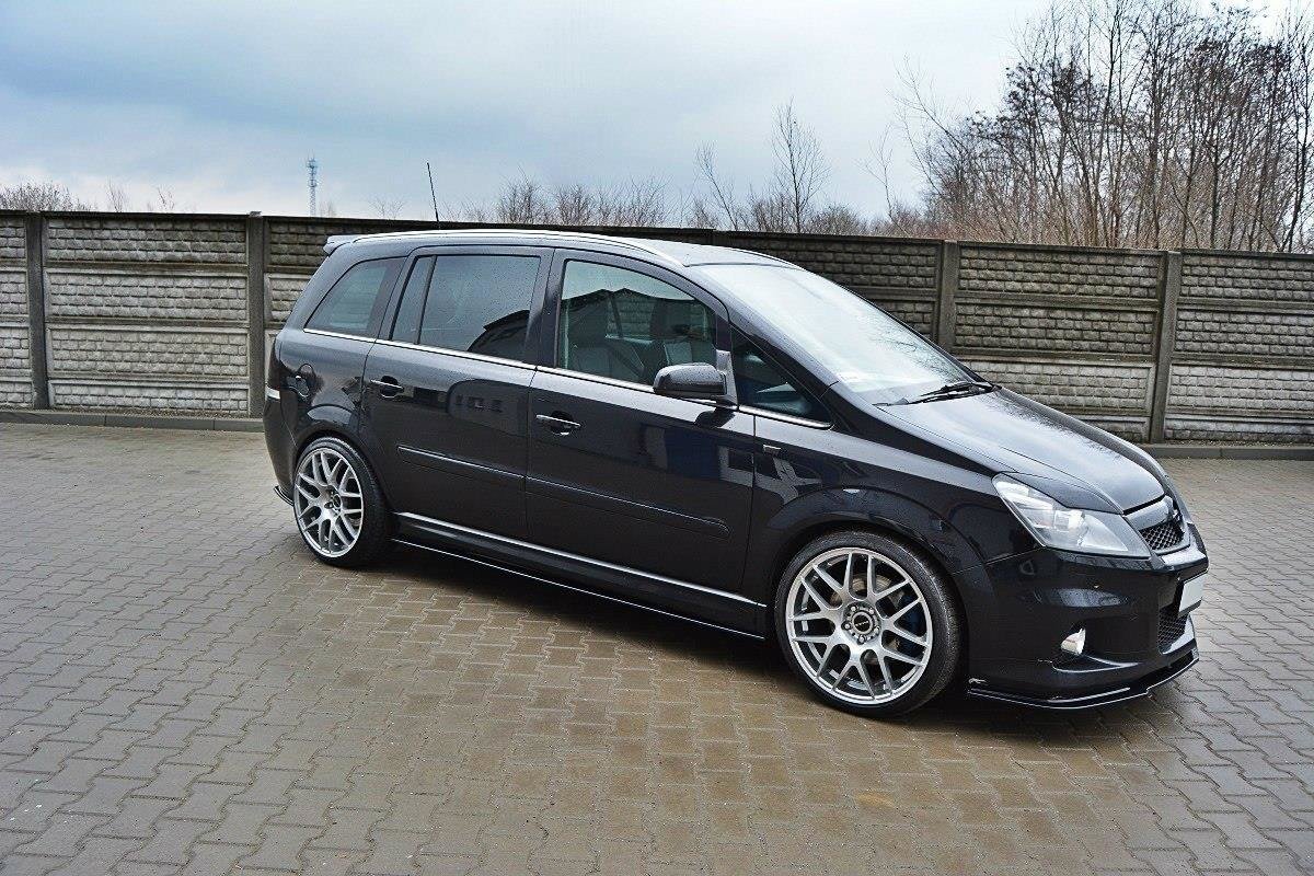 Street+ Seitenschweller Leisten passend für Opel Zafira B OPC schwarz Hochglanz