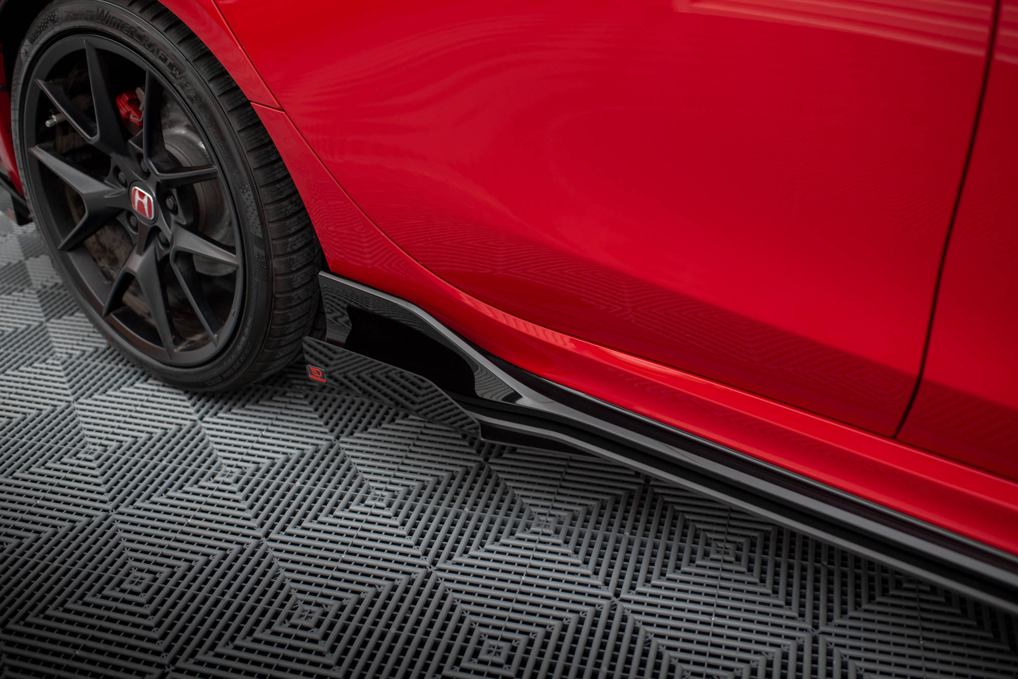Seitenschweller Flaps passend für Honda Civic Type-R Mk 11 schwarz Hochglanz