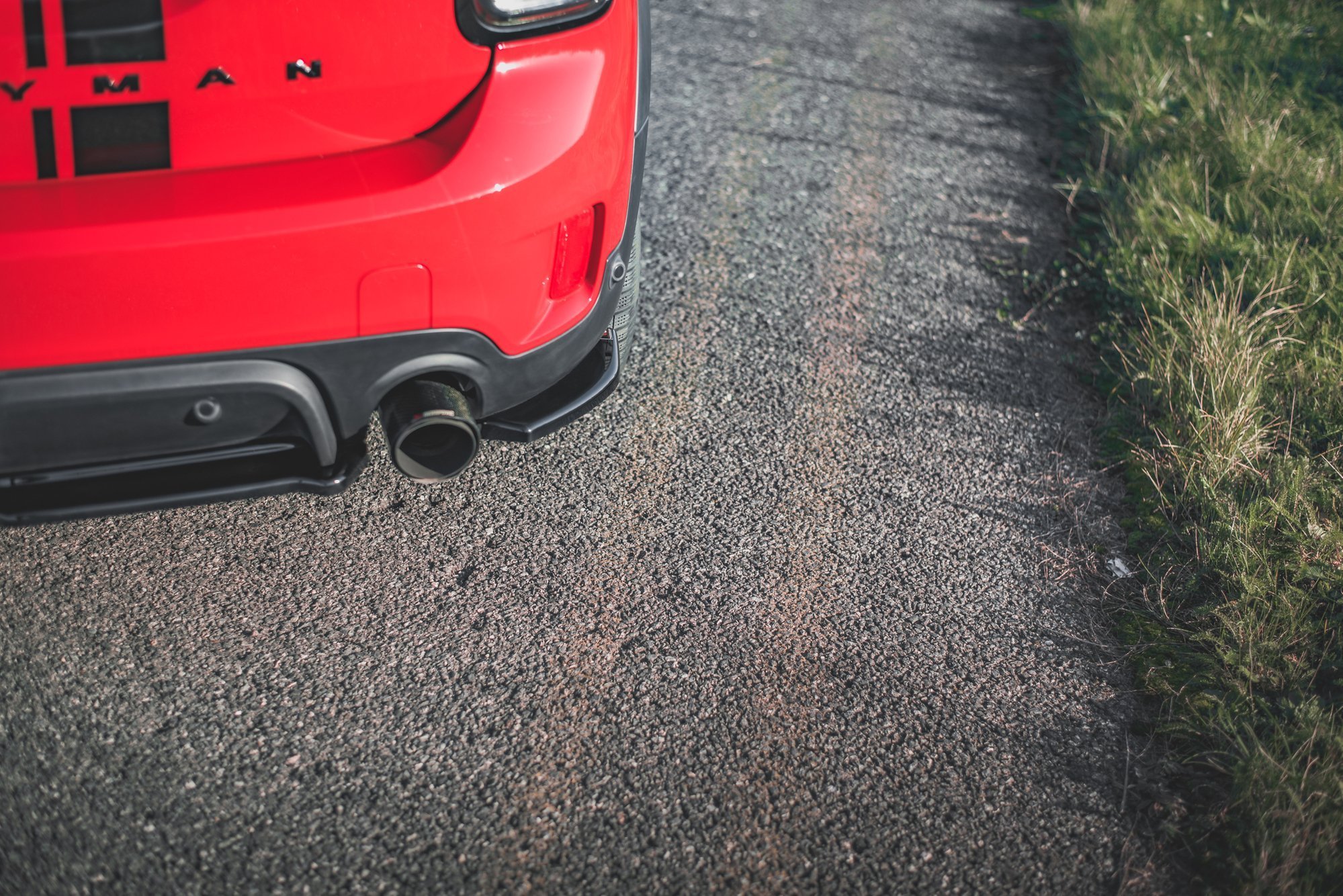 Street+ Heck Ansatz Flaps passend für Mini Countryman Mk2 F60 JCW schwarz Hochglanz