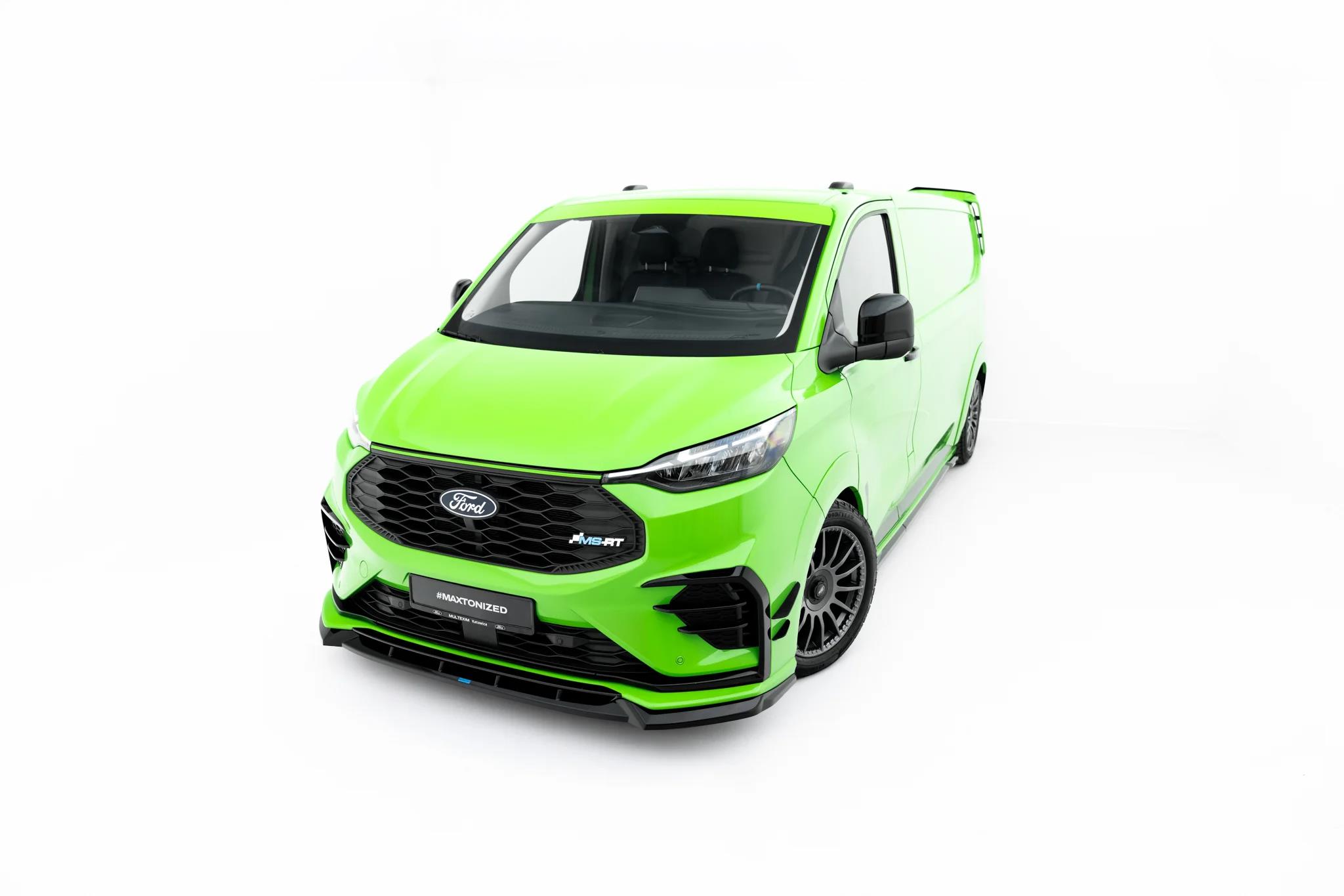 Street+ Spoilerlippe Front Ansatz passend für Ford Transit Custom MSRT Mk2 schwarz Hochglanz