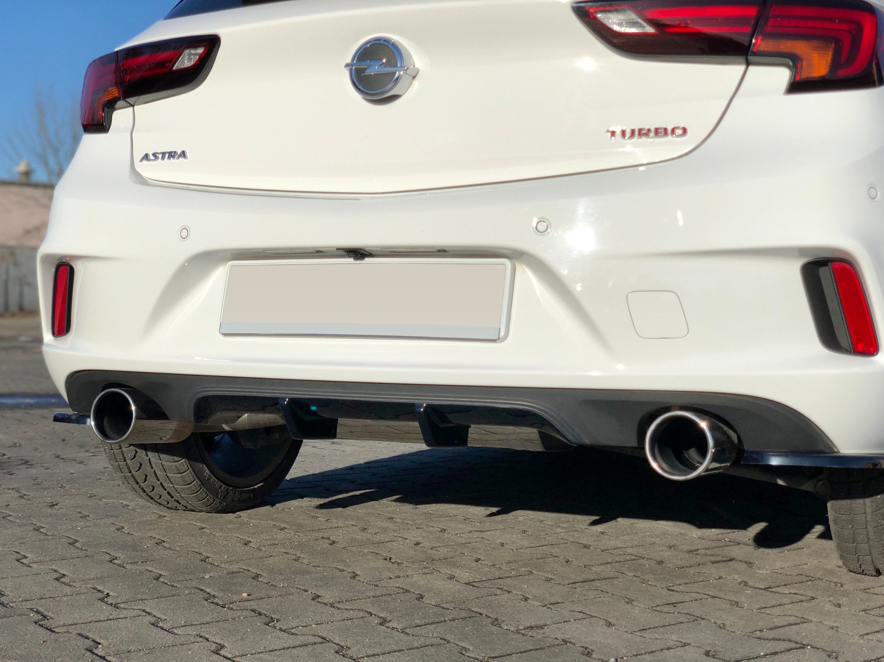 Diffusor Heck Ansatz für OPEL ASTRA K OPC-LINE schwarz Hochglanz