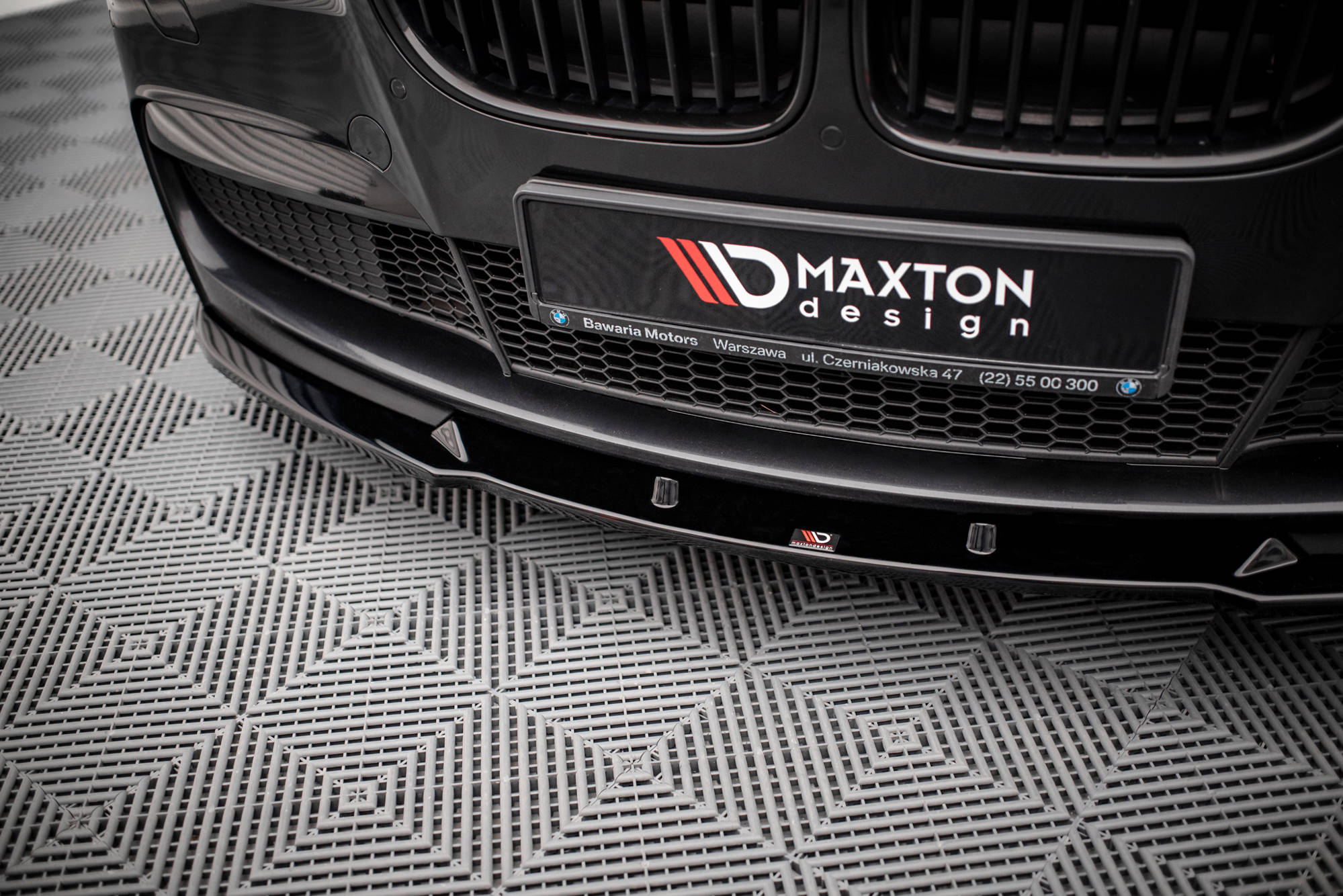 Street+ Spoilerlippe Front Ansatz V.2 passend für BMW 7 M-Paket F01 schwarz Hochglanz