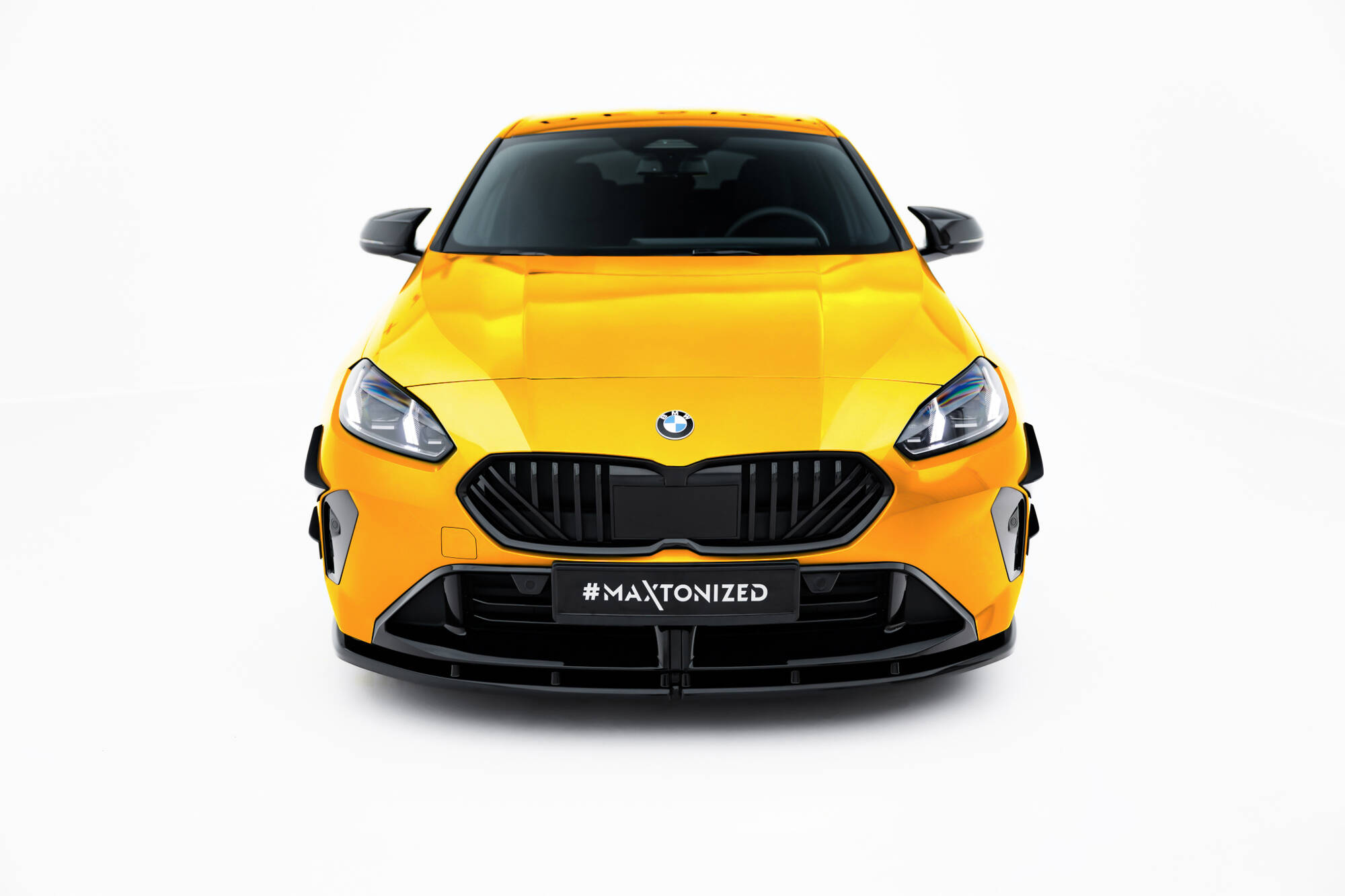 Street+ Spoilerlippe Front Ansatz V.1 passend für BMW 1er M-Paket F70 schwarz Hochglanz