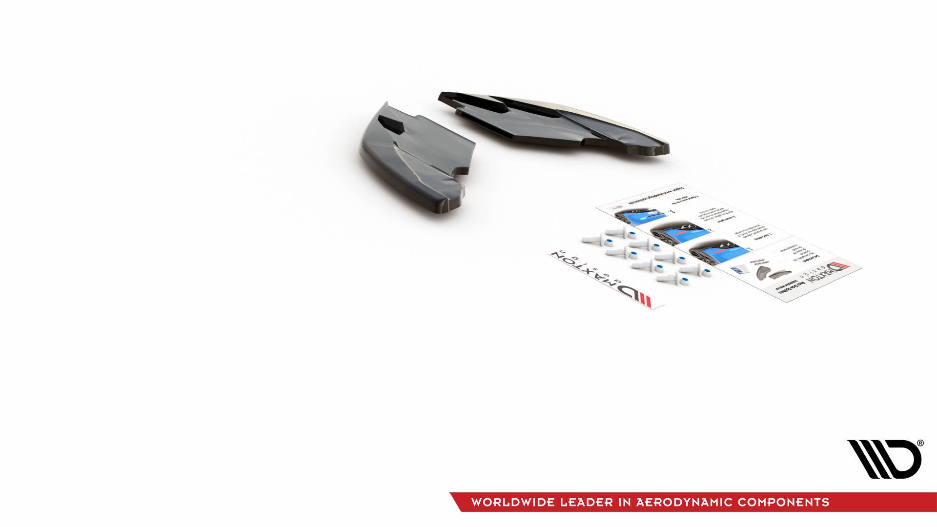 Heck Ansatz Flaps Diffusor für SEAT Leon Mk3 FR Facelift schwarz Hochglanz