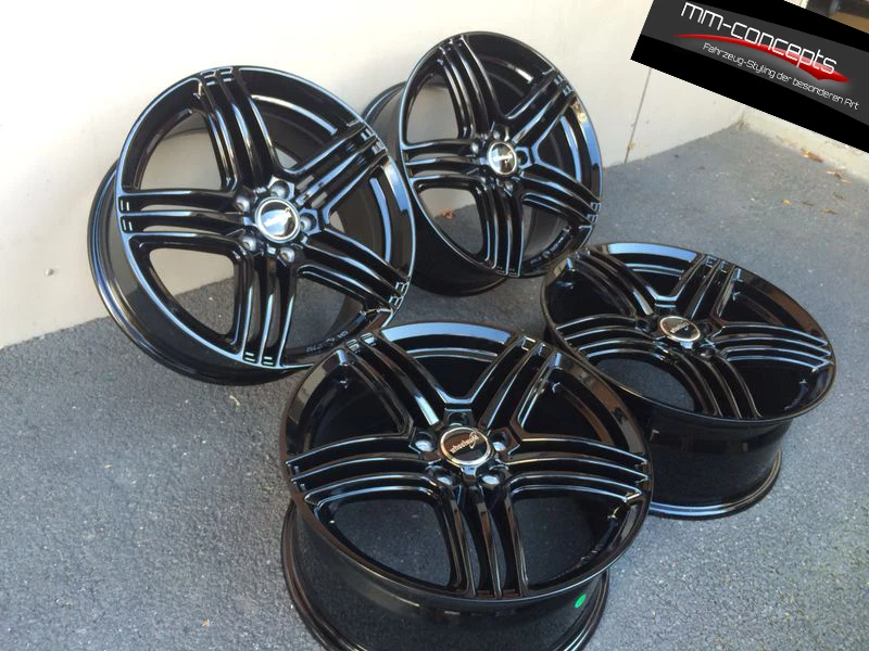 Wheelworld WH12 Felgen 7.5 X 17 Zoll 5 X 112 et37 Schwarz VW Golf 5 6 7 GTI R 32