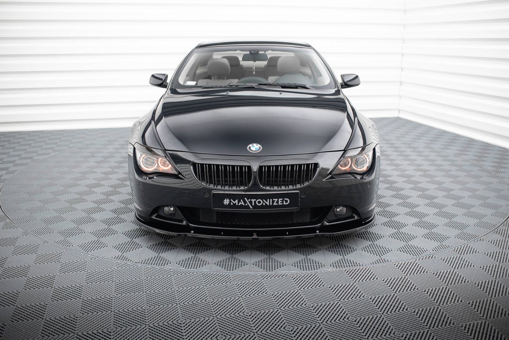 Street+ Spoilerlippe Front Ansatz V.1 passend für BMW 6er Coupe E63 / Cabrio E64 schwarz Hochglanz