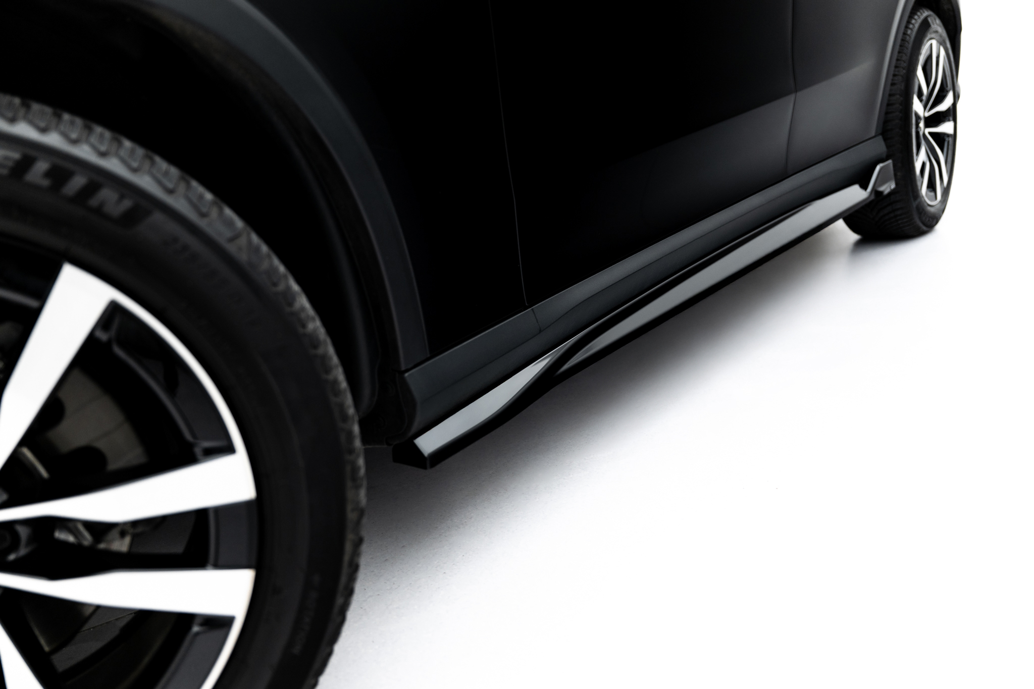 Street+ Seitenschweller Leisten passend für Mercedes GLC Coupe C254 schwarz Hochglanz