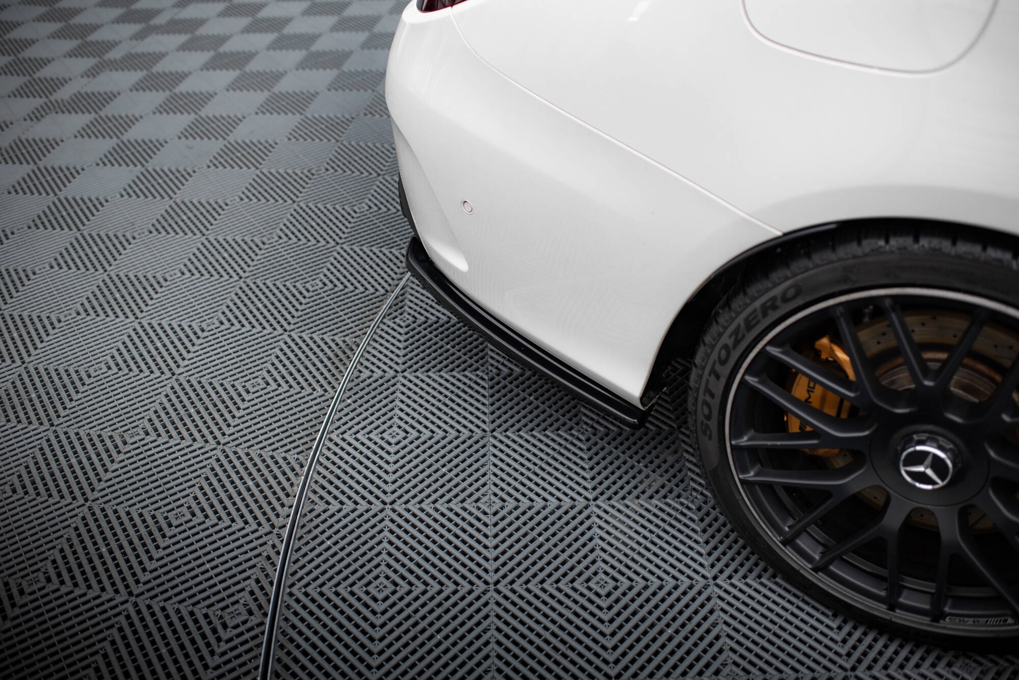 Street+ Heck Ansatz Flaps passend für Mercedes C-Klasse S205 63 AMG schwarz Hochglanz