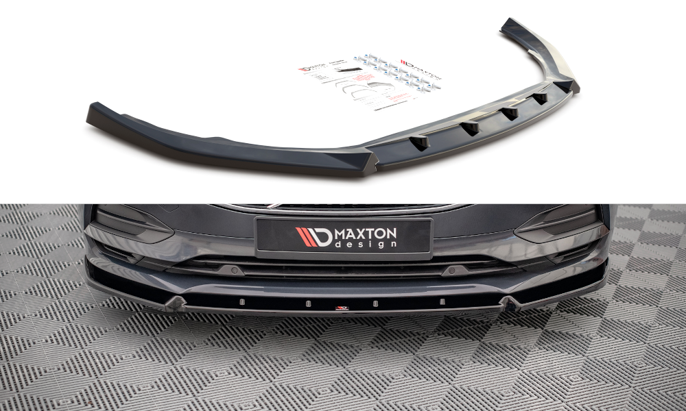 Street+ Spoilerlippe Front Ansatz V.2 passend für Volvo V90 Mk2 schwarz Hochglanz