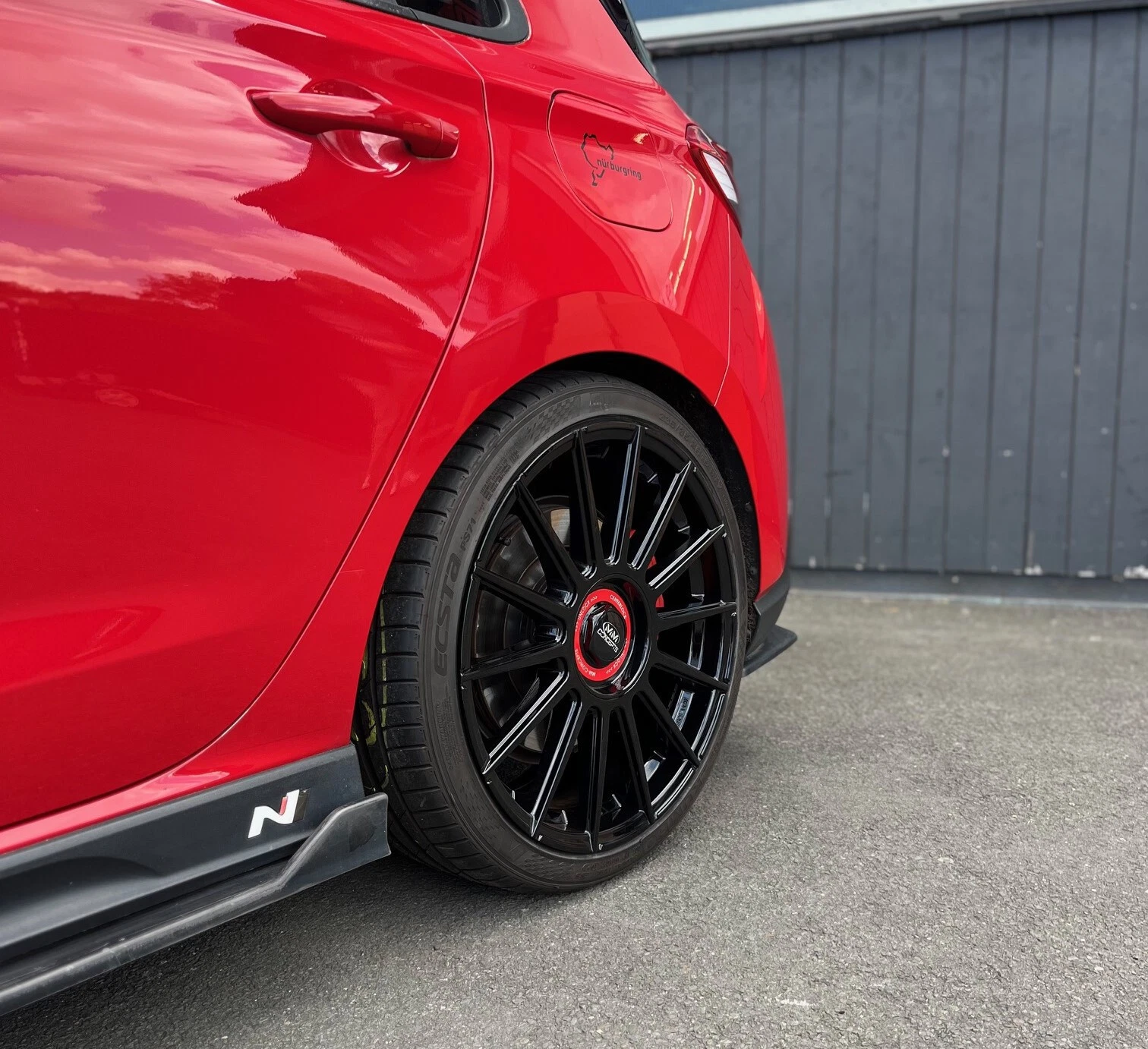 18 zoll MM04 Felgen 5x114,3 Schwarz für Hyundai I30N Performance Kia Proceed GT