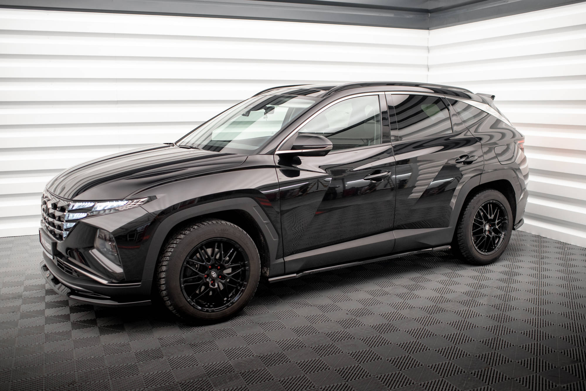 Street+ Seitenschweller Leisten passend für Hyundai Tucson Mk4 schwarz Hochglanz