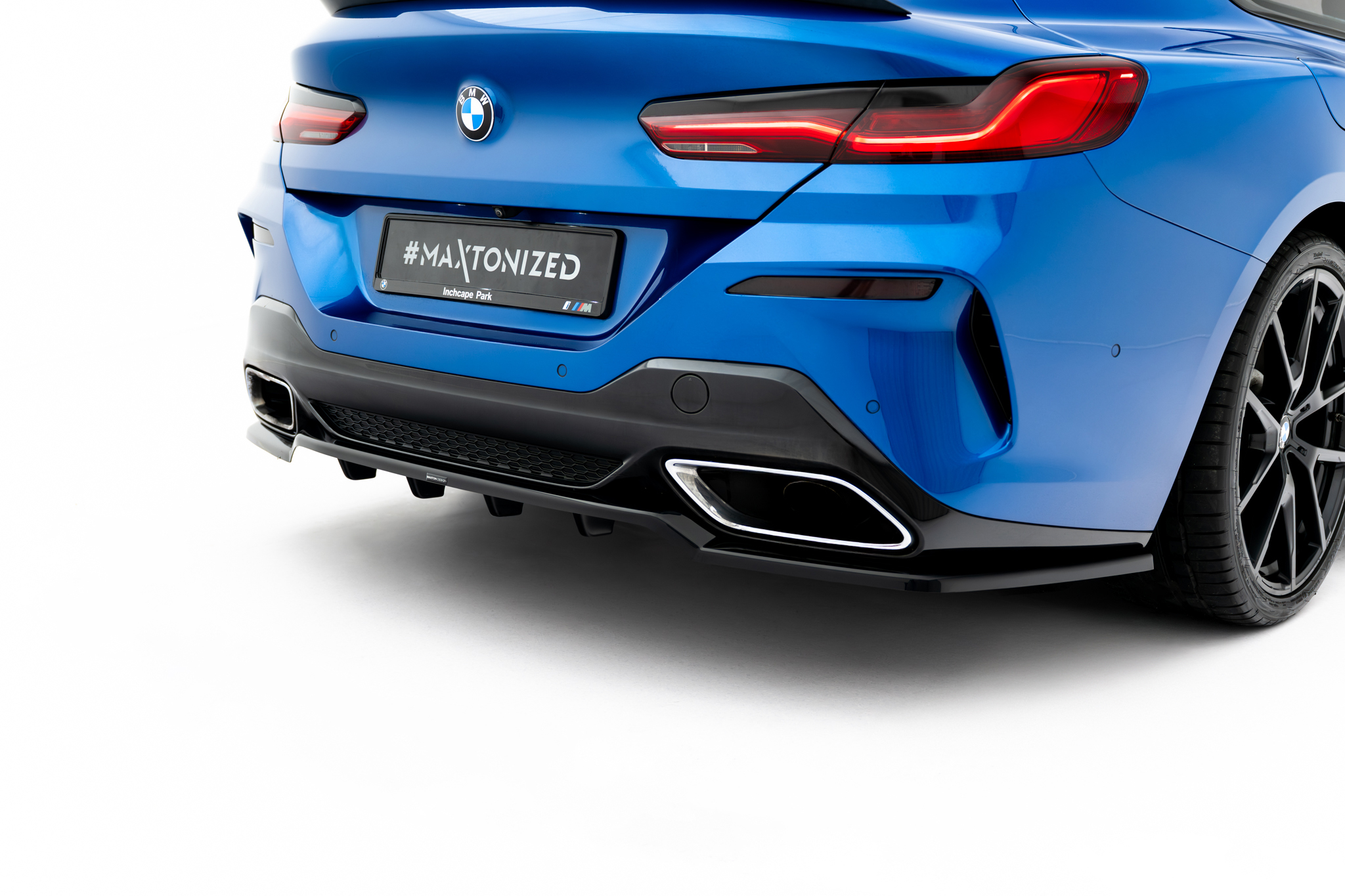 Street+ Mittlerer Diffusor RACE Heck Ansatz passend für BMW 8 Coupe M-Paket G15 schwarz Hochglanz