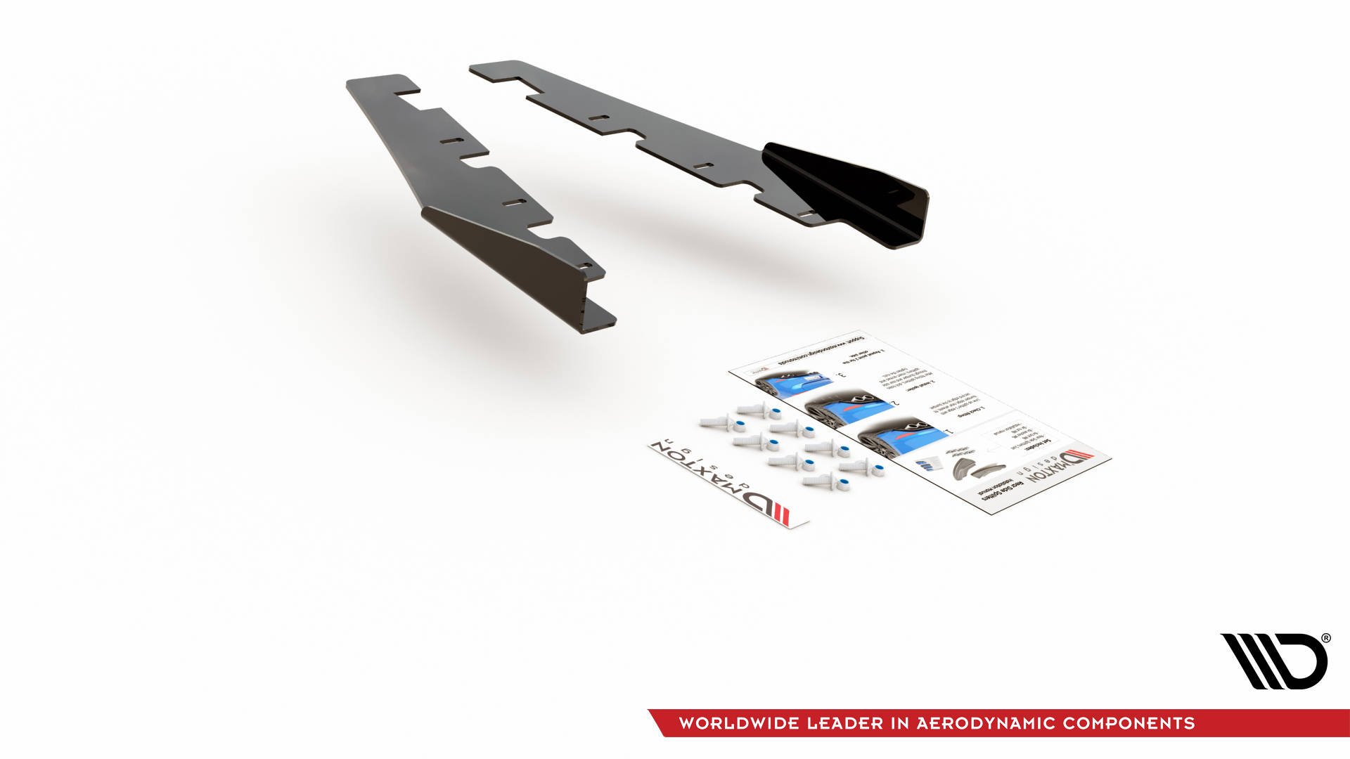 Front Stoßstange Flaps passend für VW Arteon R-Line Limousine / Shooting Brake Mk1 schwarz Hochglanz