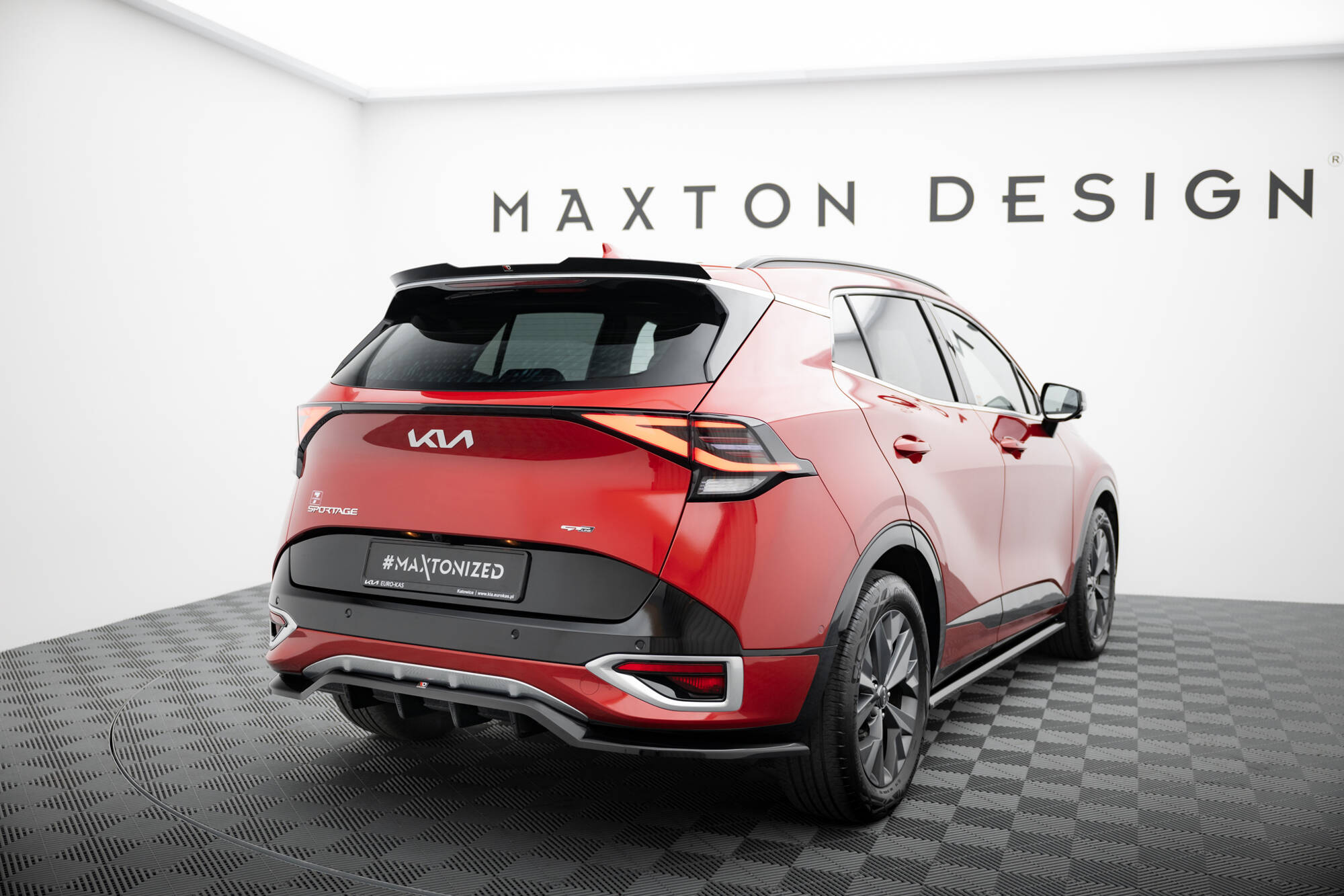 Street+ Mittlerer Diffusor RACE Heck Ansatz passend für Kia Sportage GT-Line Mk5 schwarz Hochglanz