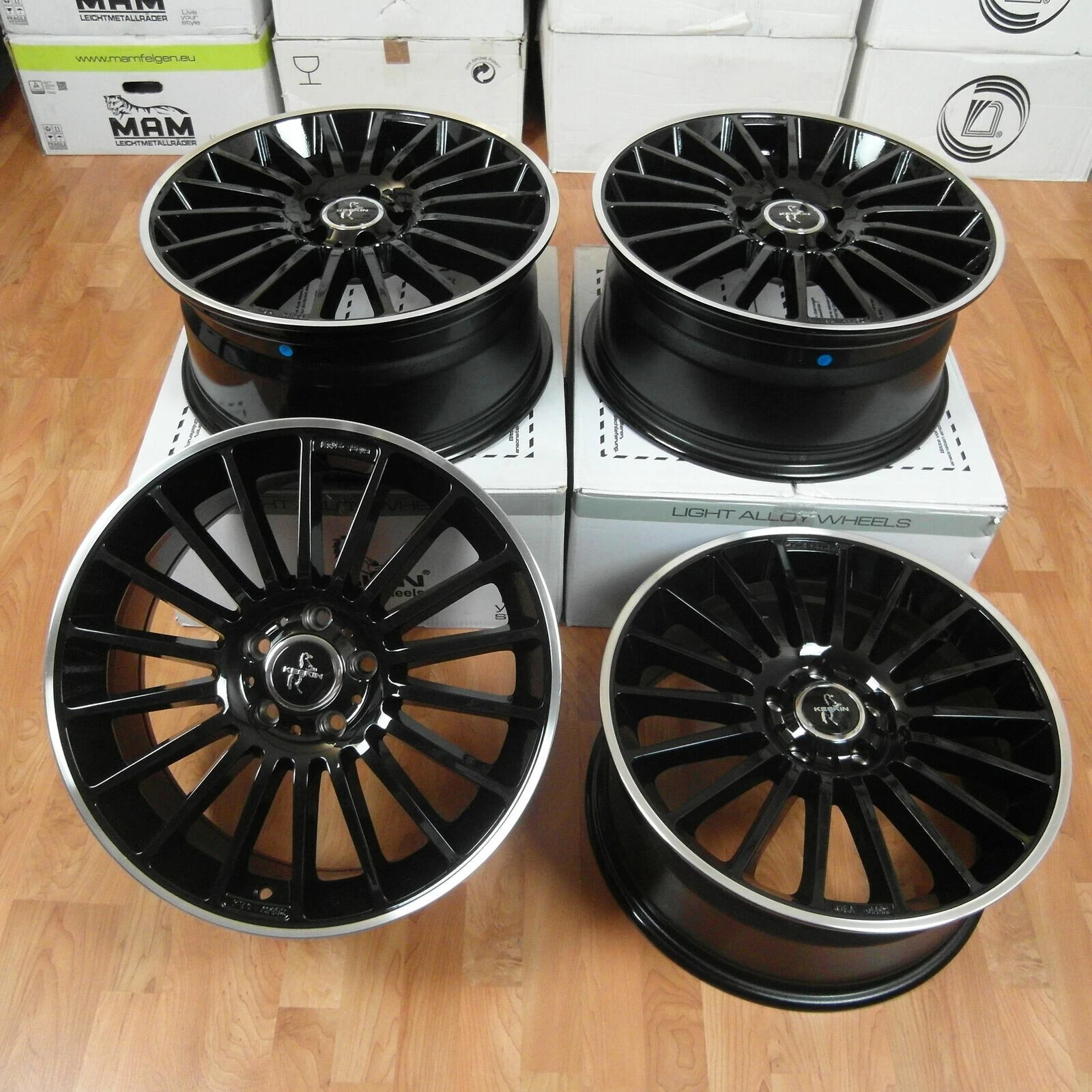 19 Zoll Keskin KT15 Felgen 8,5x19 et30 5x112 Alufelgen Schwarz für AMG RS R36