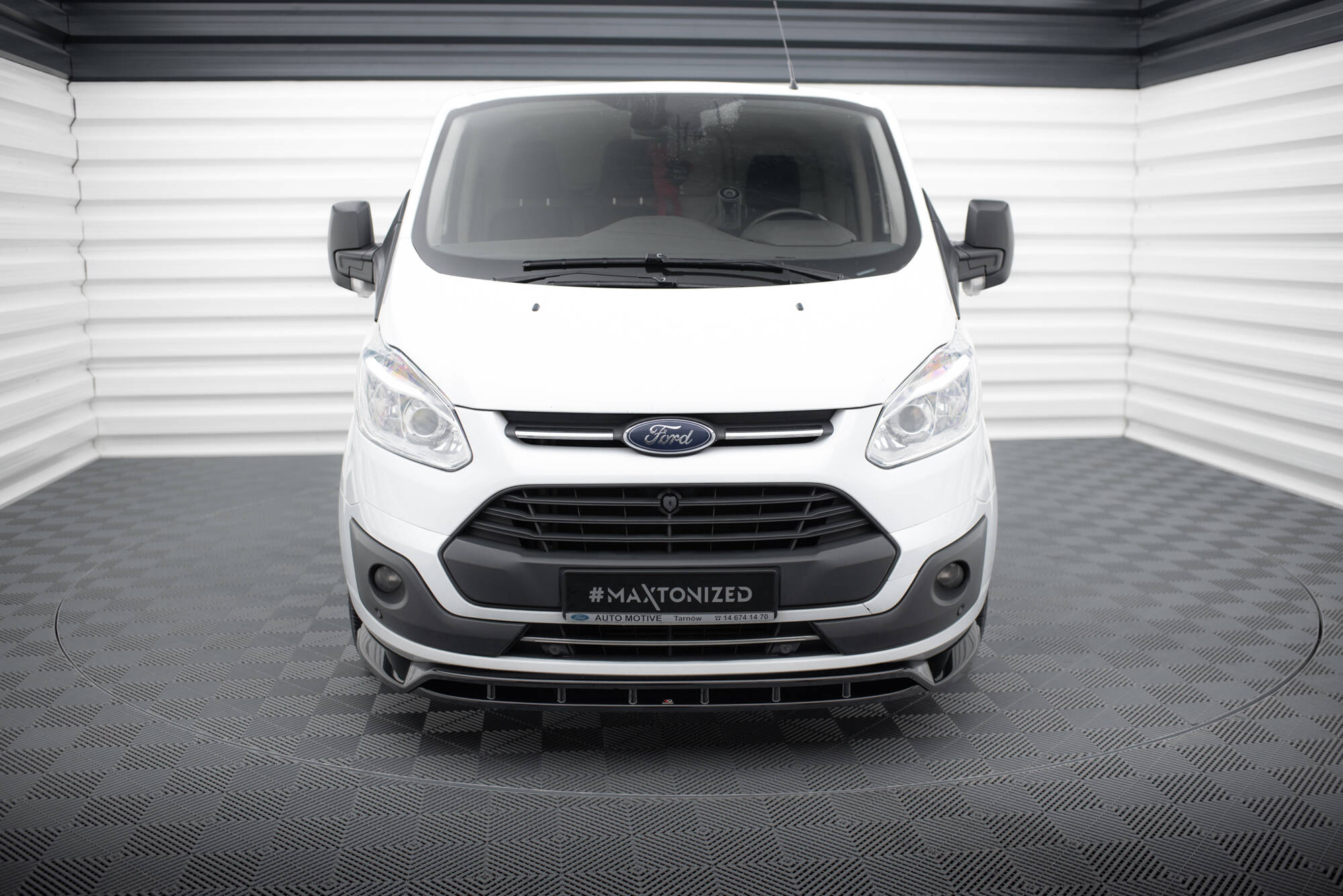 Street+ Spoilerlippe Front Ansatz passend für Ford Transit Custom Mk1 schwarz Hochglanz