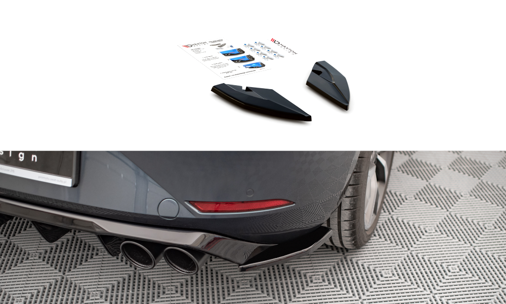Street+ Heck Ansatz Flaps passend für Seat Leon FR Hatchback Mk4 schwarz Hochglanz