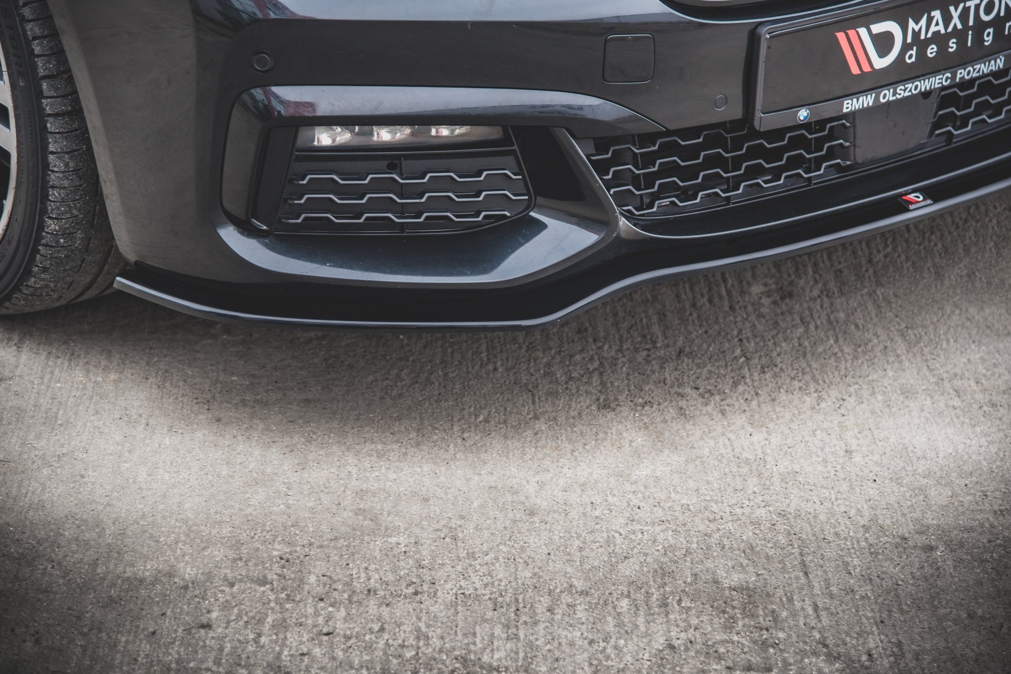 Street+ Spoilerlippe Front Ansatz V.1 passend für BMW 7 M-Paket G11 /G12 schwarz Hochglanz