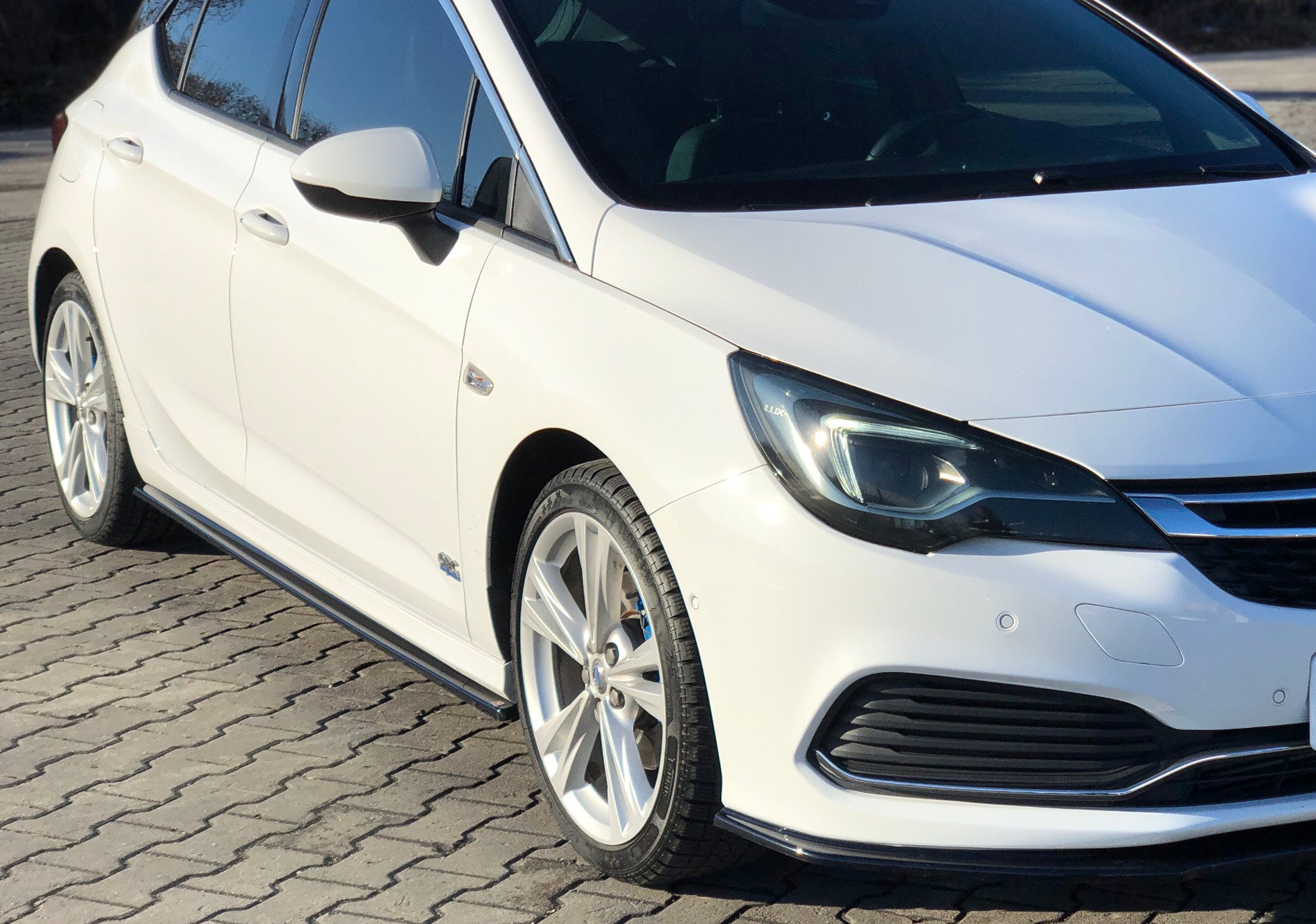 Seitenschweller Ansatz für OPEL ASTRA K OPC-LINE schwarz Hochglanz