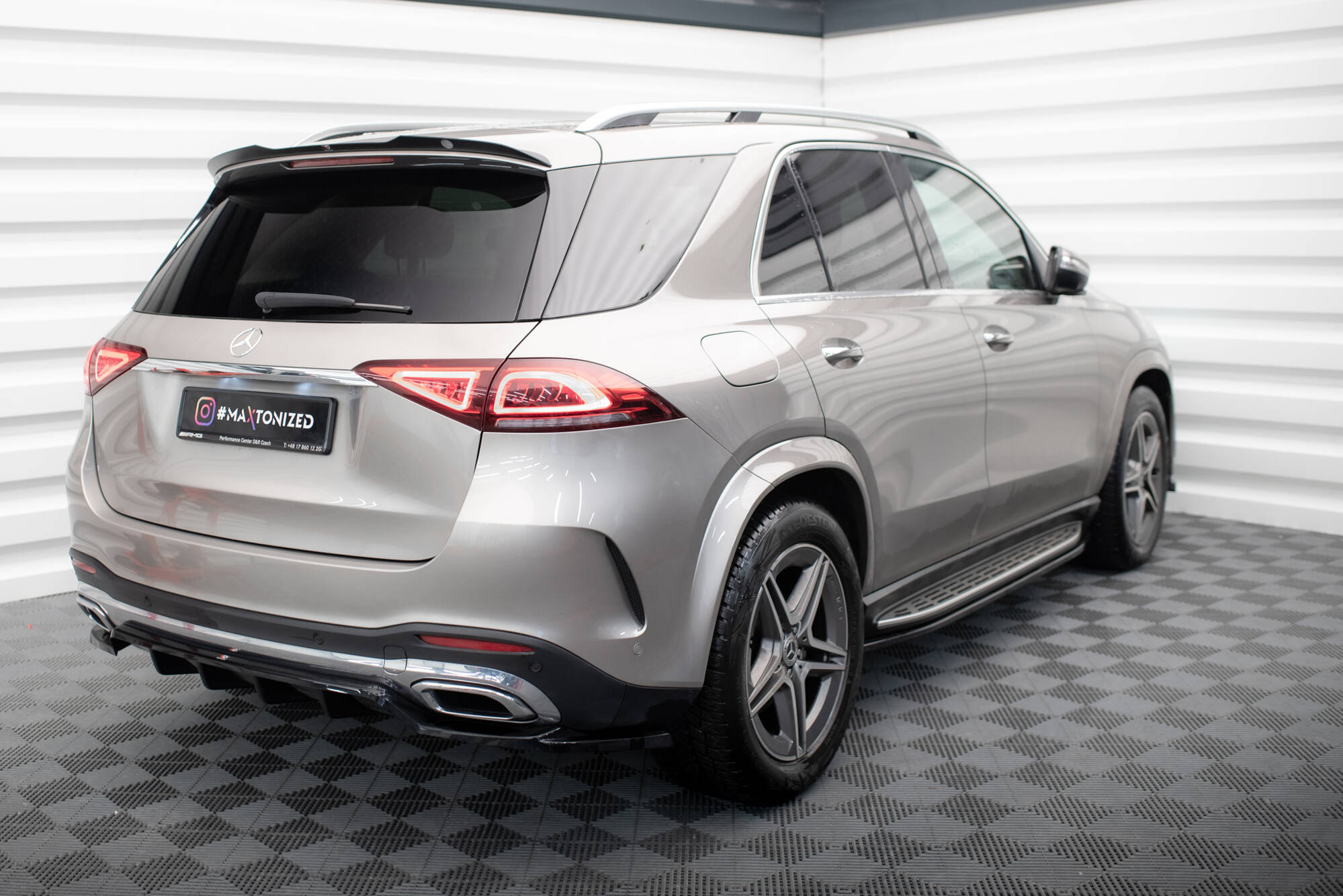 Street+ Seitenschweller Leisten passend für Mercedes-AMG / AMG-Line GLE SUV W167 / W167 FL schwarz Hochglanz