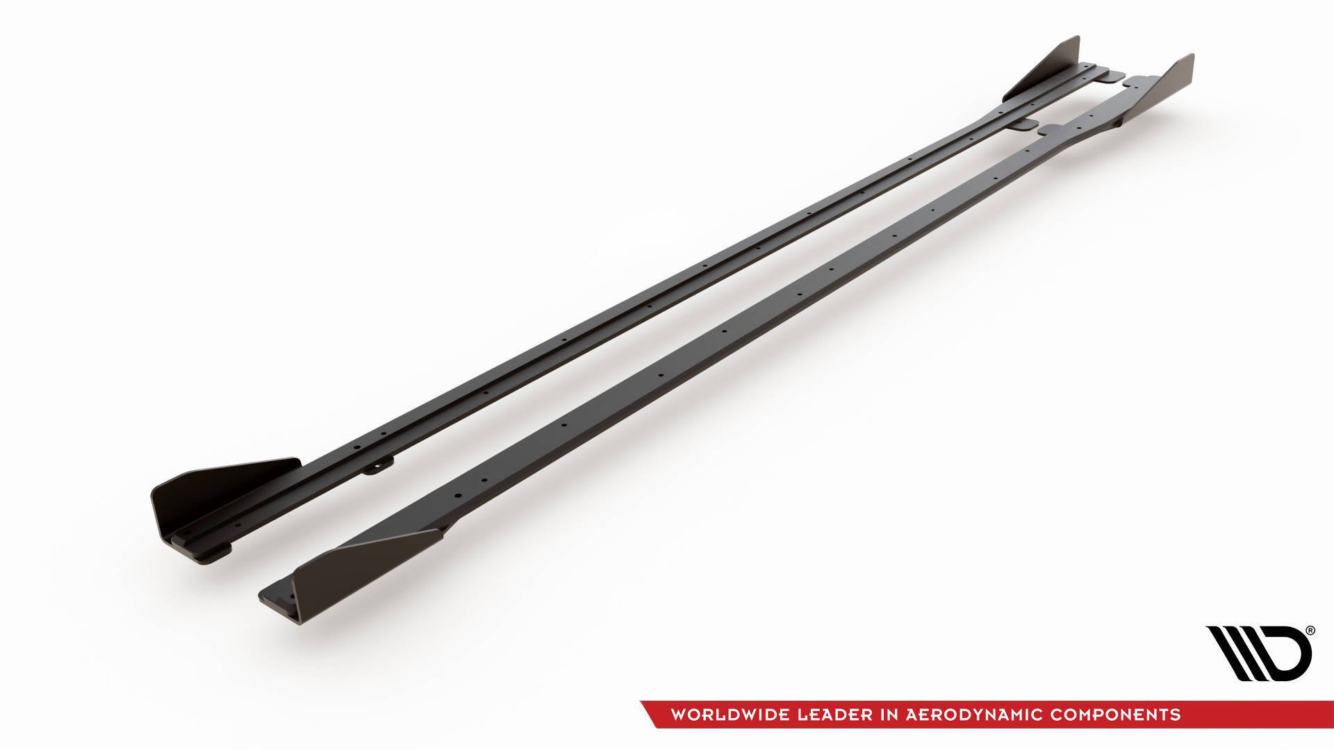 Street Pro Seitenschweller Leisten + Flaps passend für VW Golf R / R-Line Mk7 FL schwarz Hochglanz