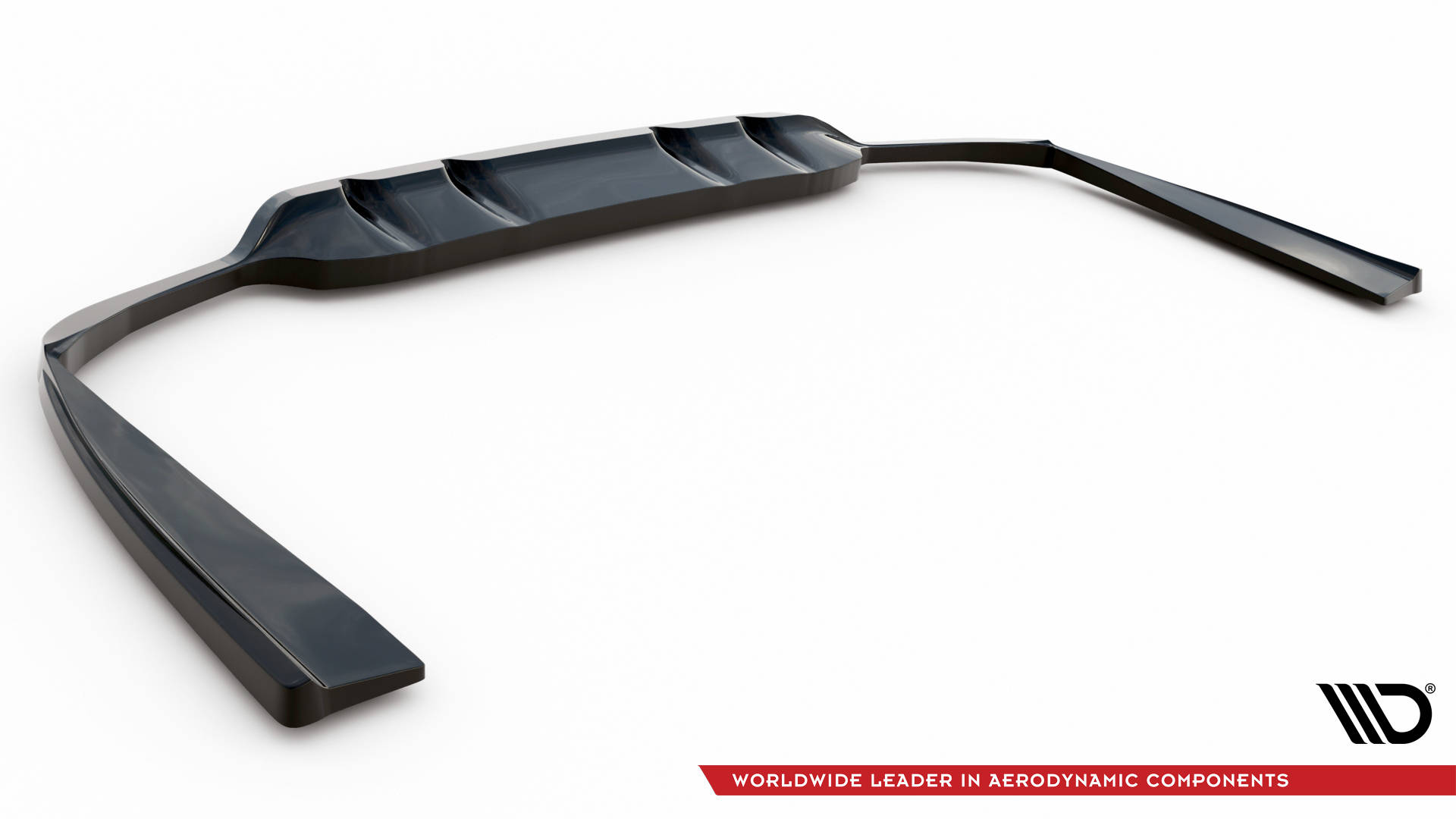 Street+ Mittlerer Diffusor RACE Heck Ansatz passend für Mercedes C Coupe AMG-Line C205 FL schwarz Hochglanz