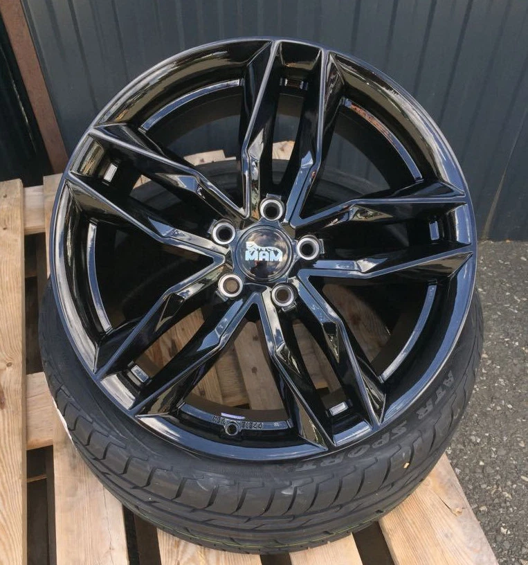 19 Zoll MAM RS3 Alu Felgen 5x112 schwarz für Audi Seat Skoda GTI R R32 RS3 S3 Q2