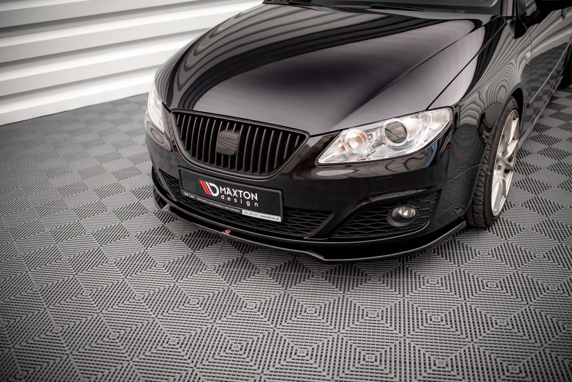 Street+ Spoilerlippe Front Ansatz V.2 passend für Seat Exeo schwarz Hochglanz